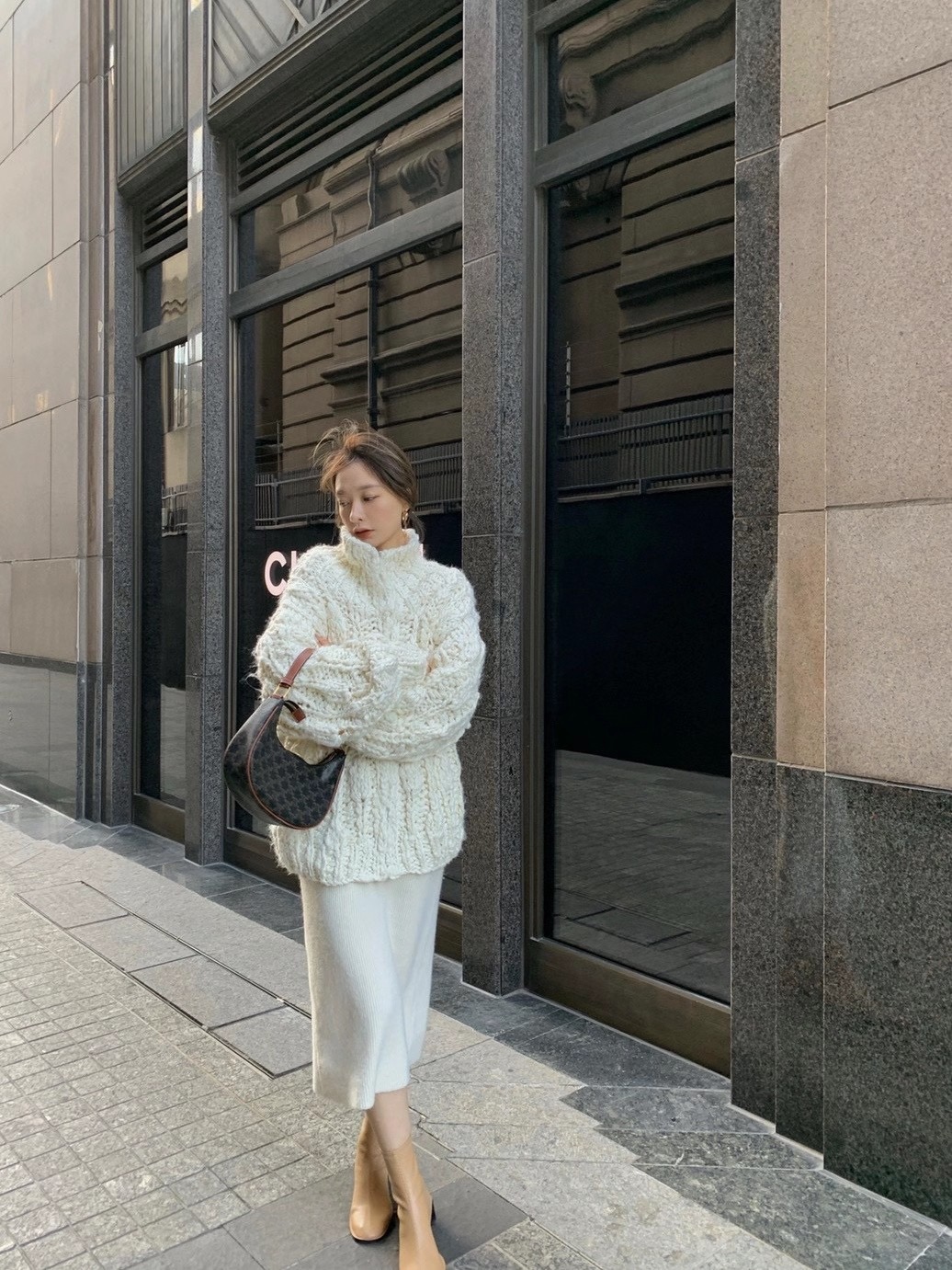 CELINE AVA 老花Ttiomphe腋下包 193952