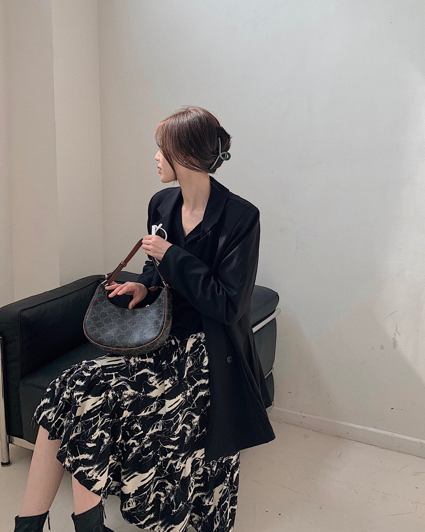 CELINE AVA 老花Ttiomphe腋下包 193952