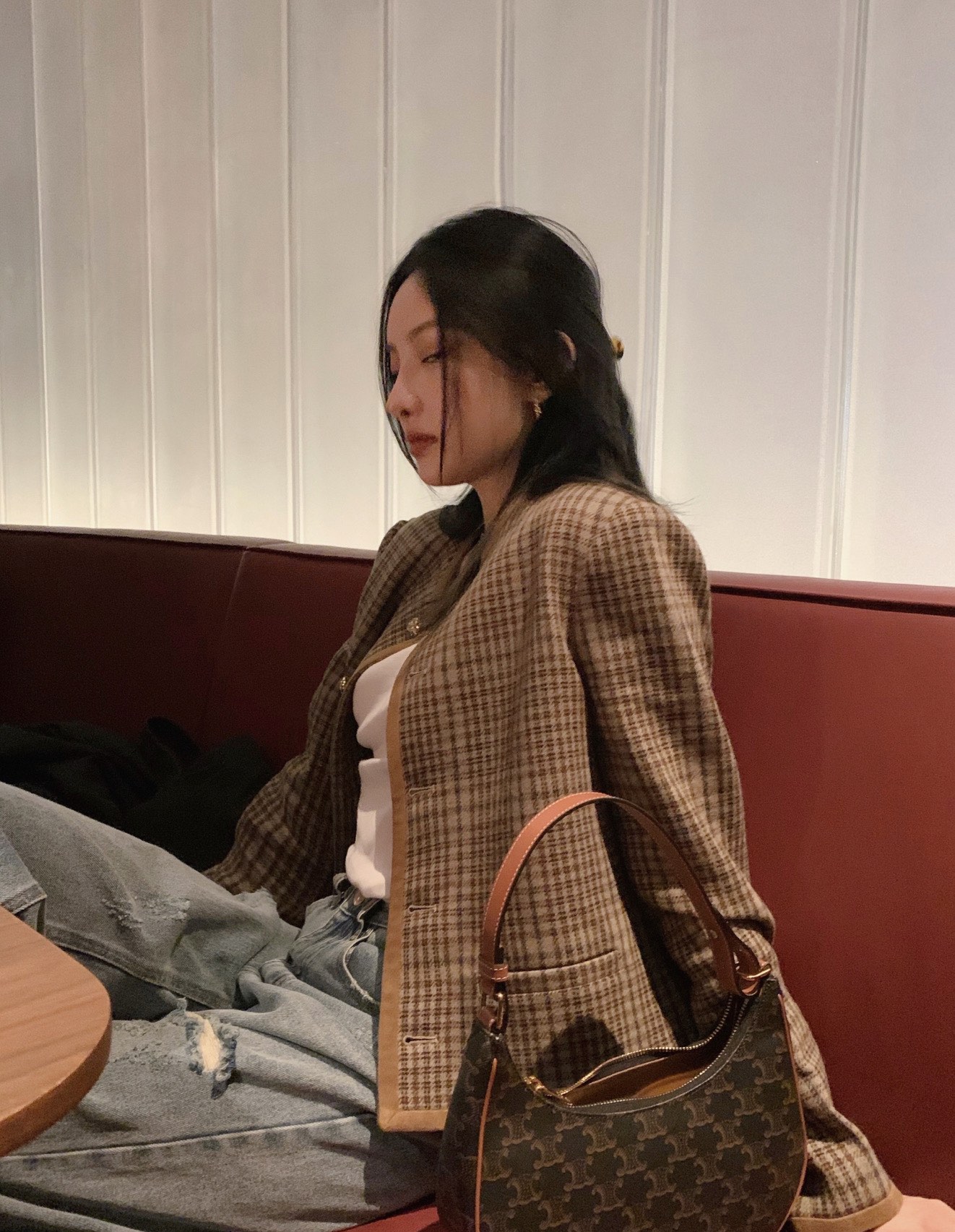 CELINE AVA 老花Ttiomphe腋下包 193952