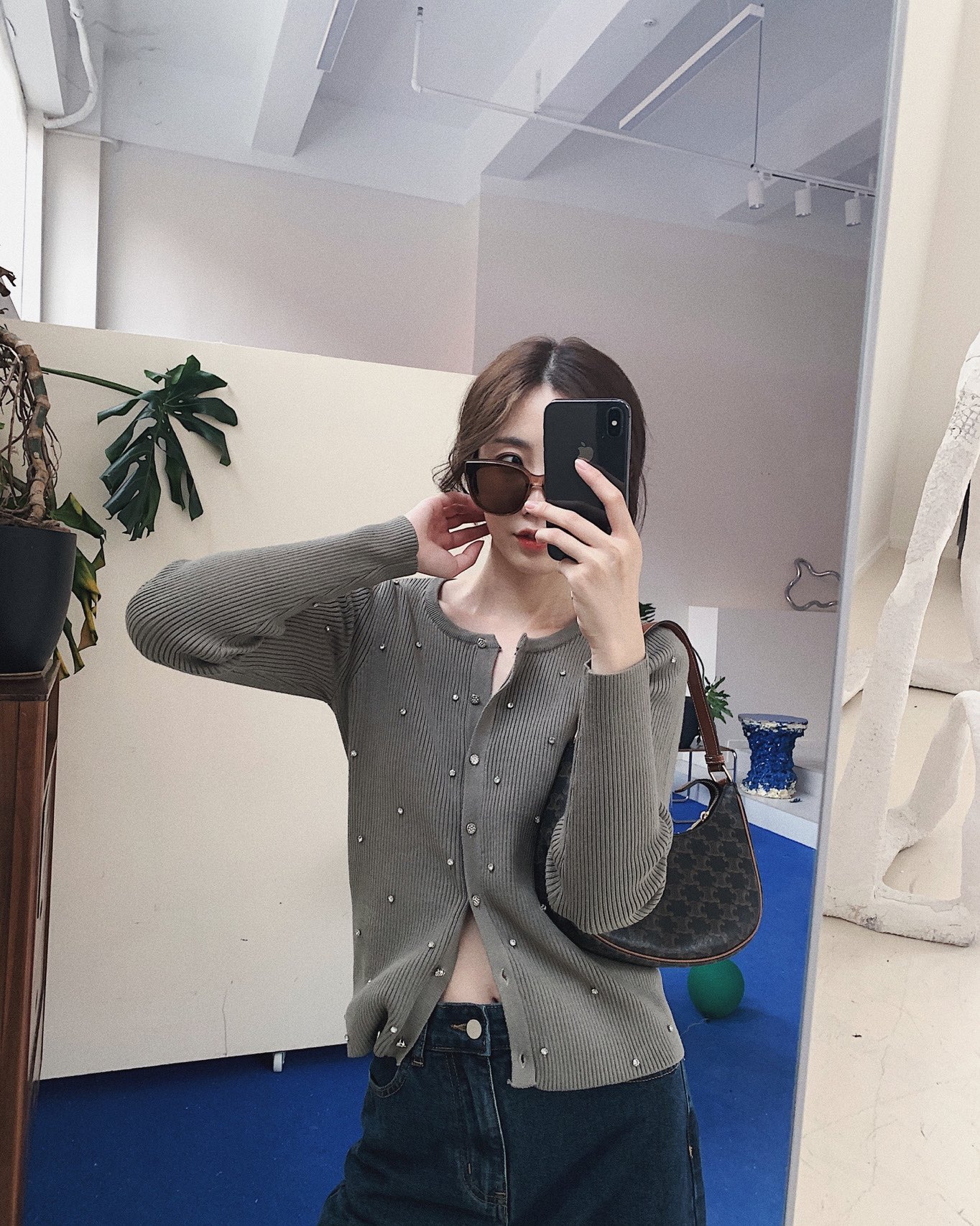 CELINE AVA 老花Ttiomphe腋下包 193952