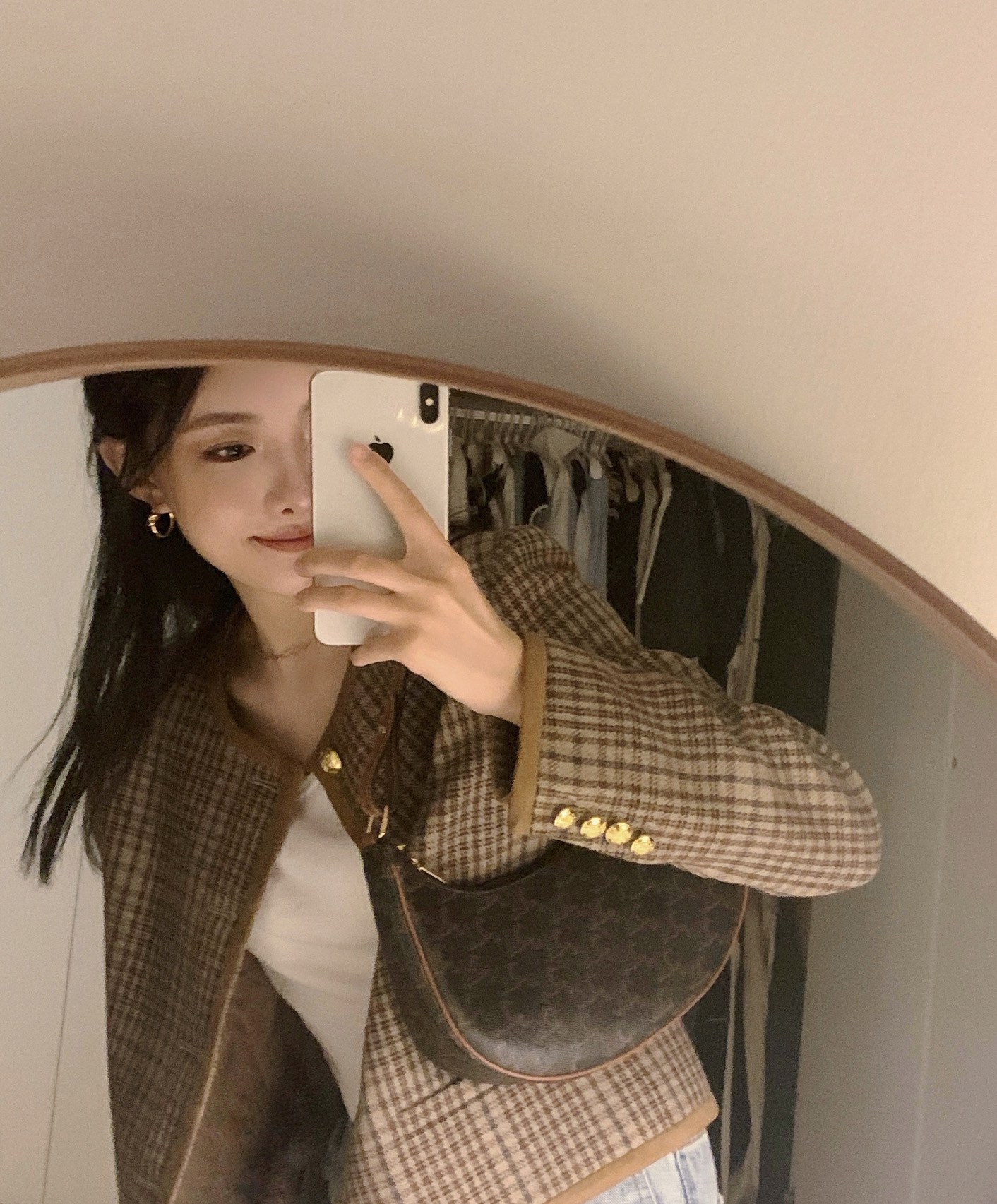 CELINE AVA 老花Ttiomphe腋下包 193952