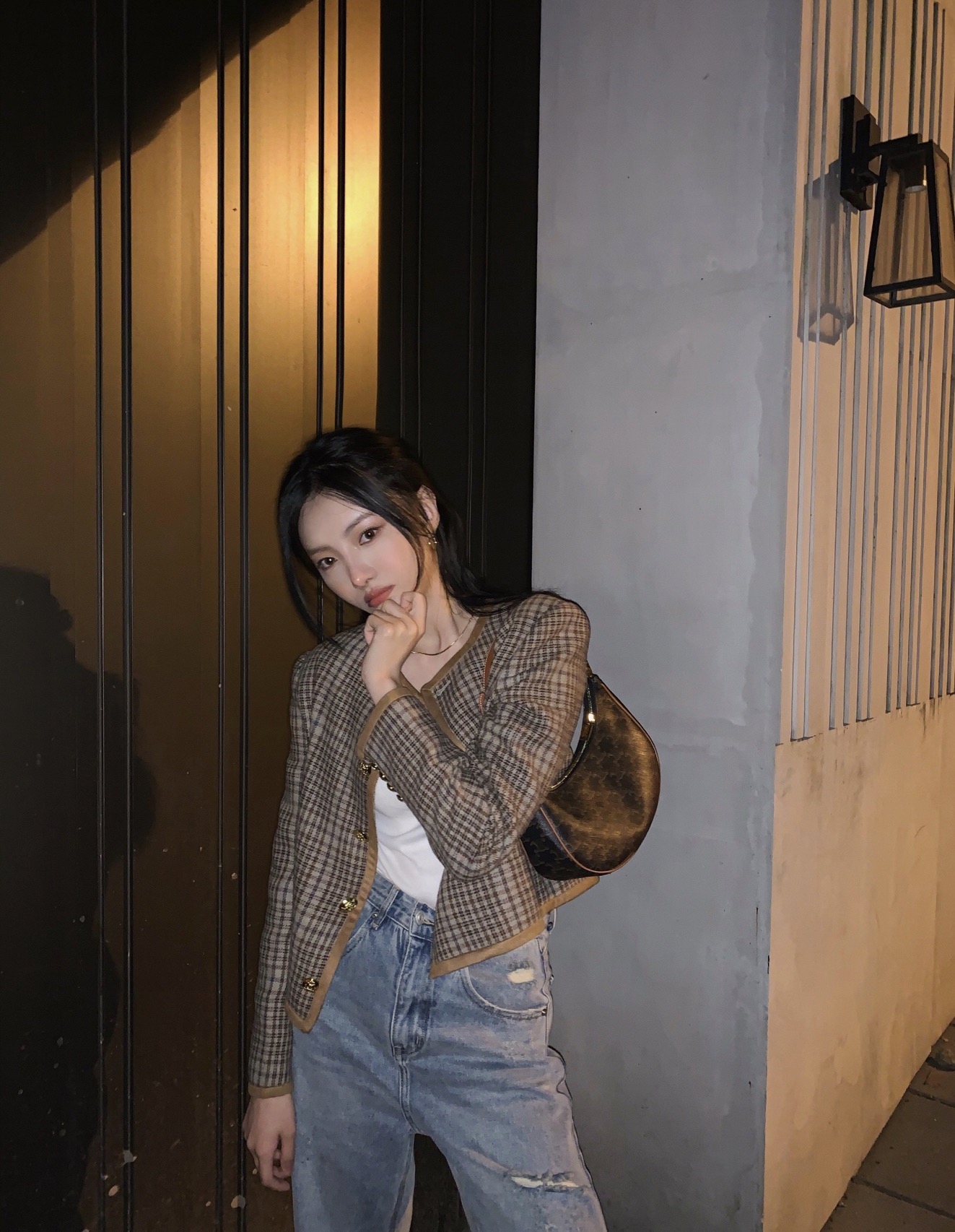 CELINE AVA 老花Ttiomphe腋下包 193952