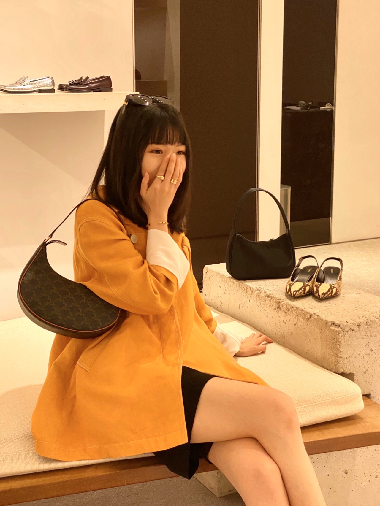 CELINE AVA 老花Ttiomphe腋下包 193952