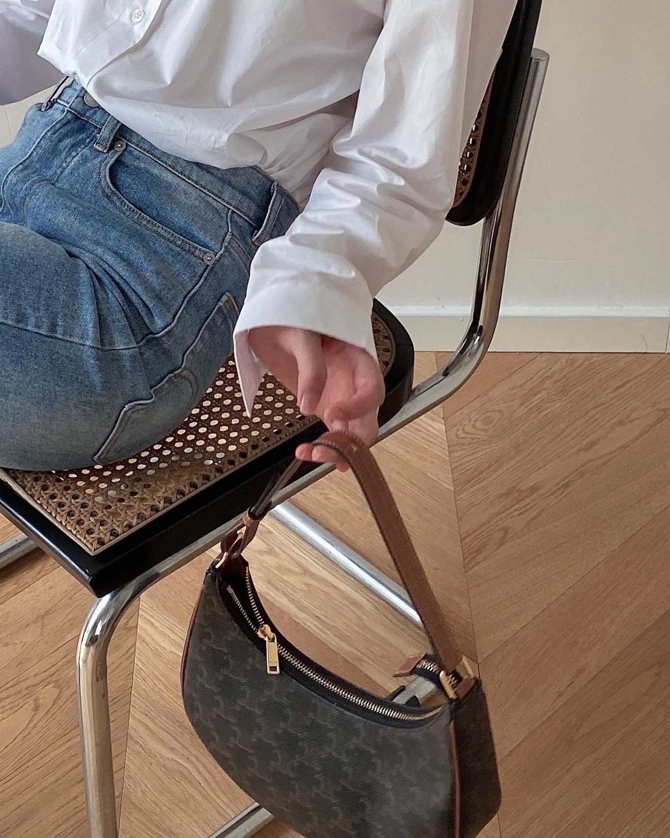 CELINE AVA 老花Ttiomphe腋下包 193952