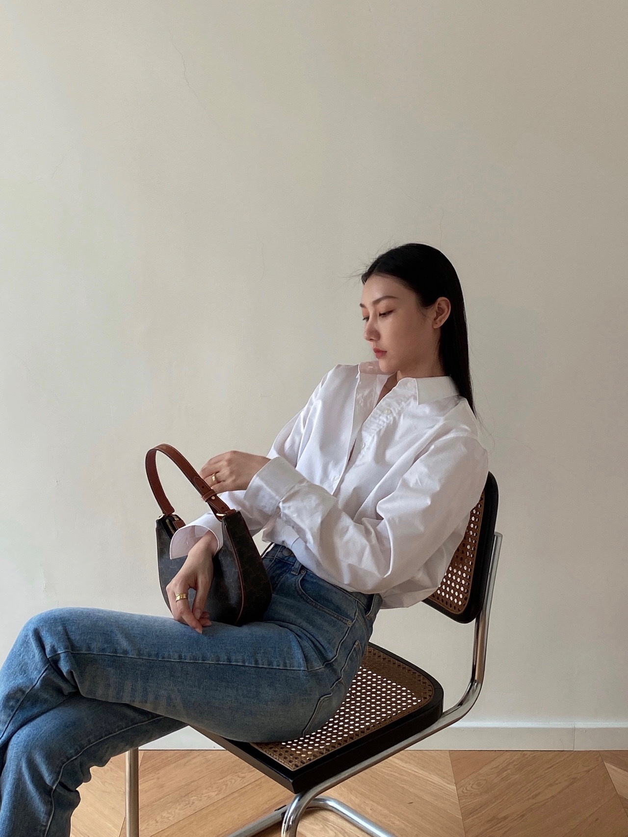 CELINE AVA 老花Ttiomphe腋下包 193952