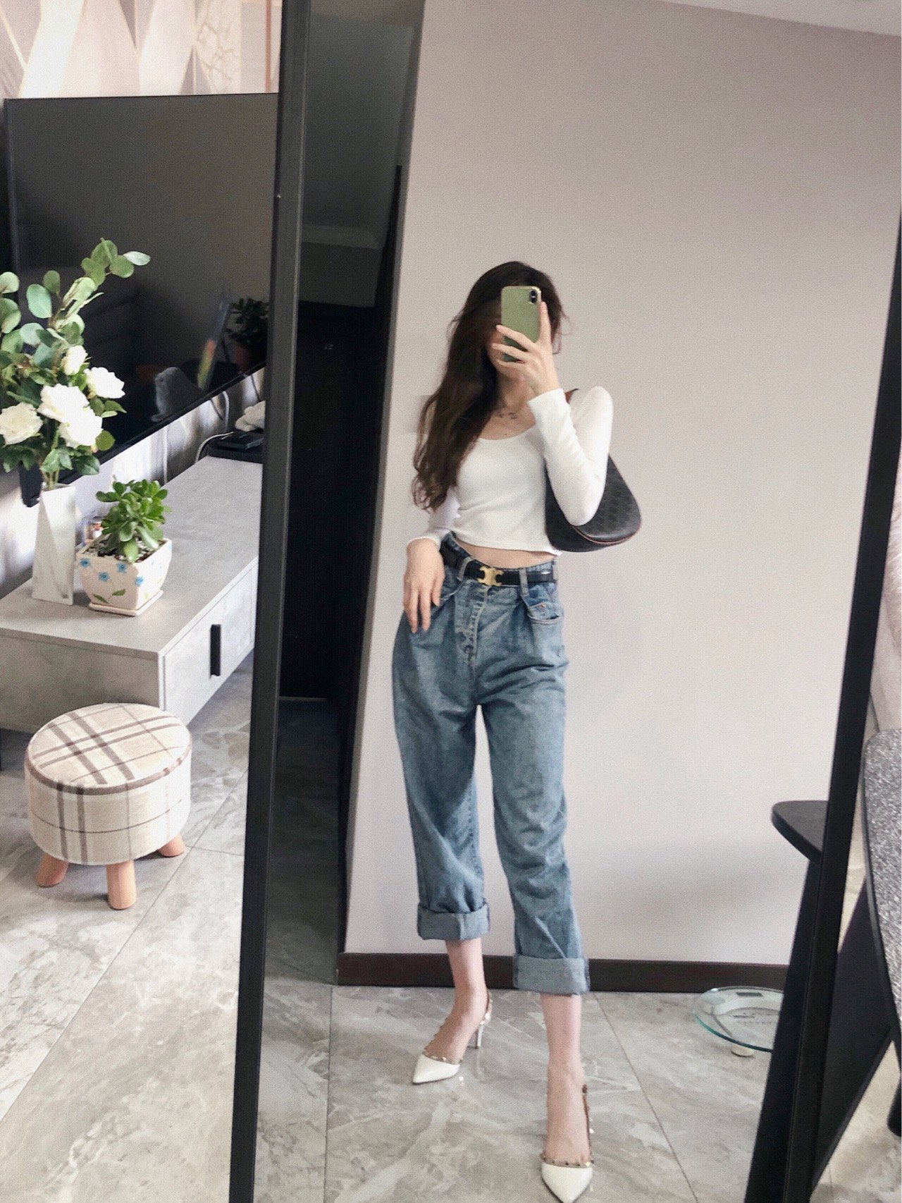 CELINE AVA 老花Ttiomphe腋下包 193952