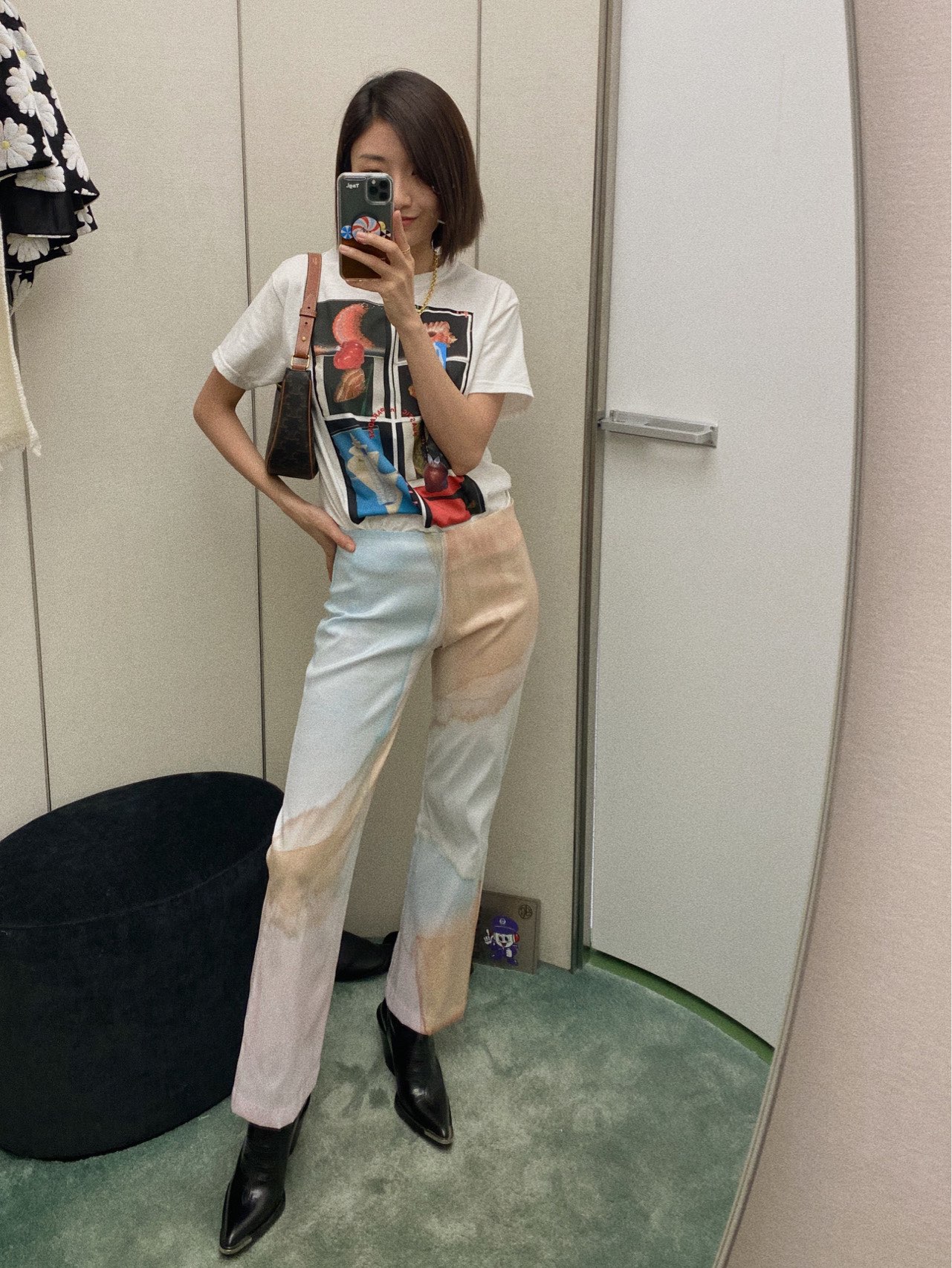 CELINE AVA 老花Ttiomphe腋下包 193952