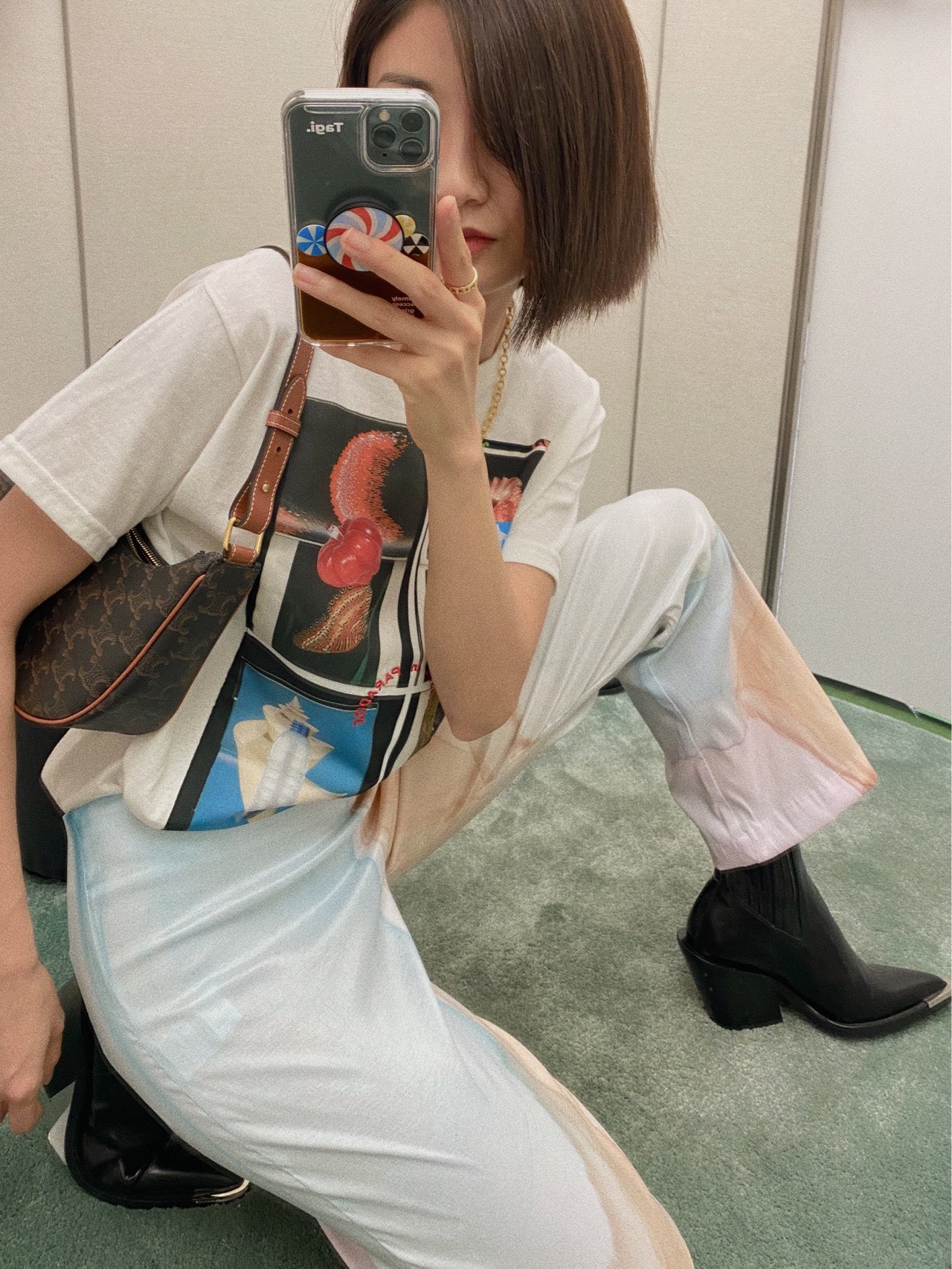 CELINE AVA 老花Ttiomphe腋下包 193952