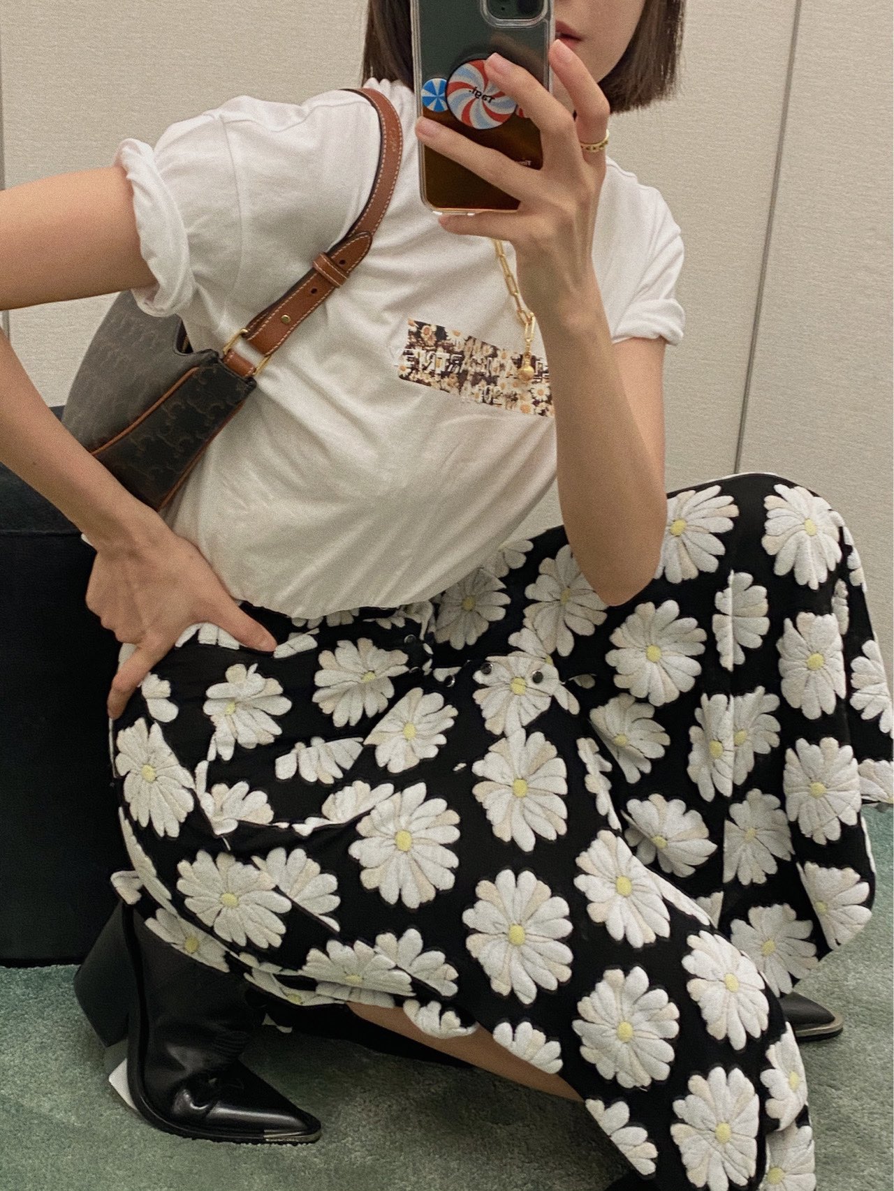 CELINE AVA 老花Ttiomphe腋下包 193952