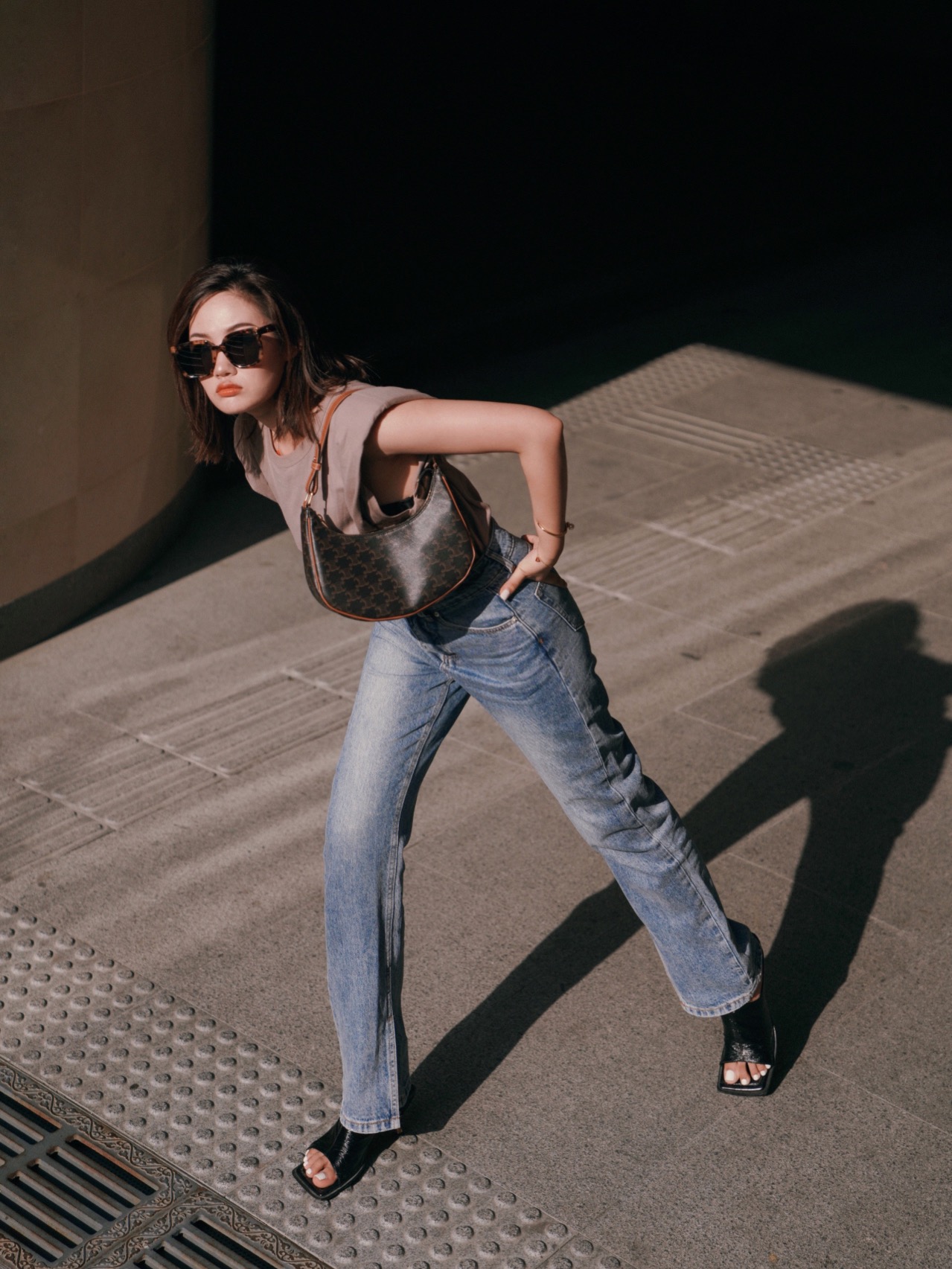 CELINE AVA 老花Ttiomphe腋下包 193952