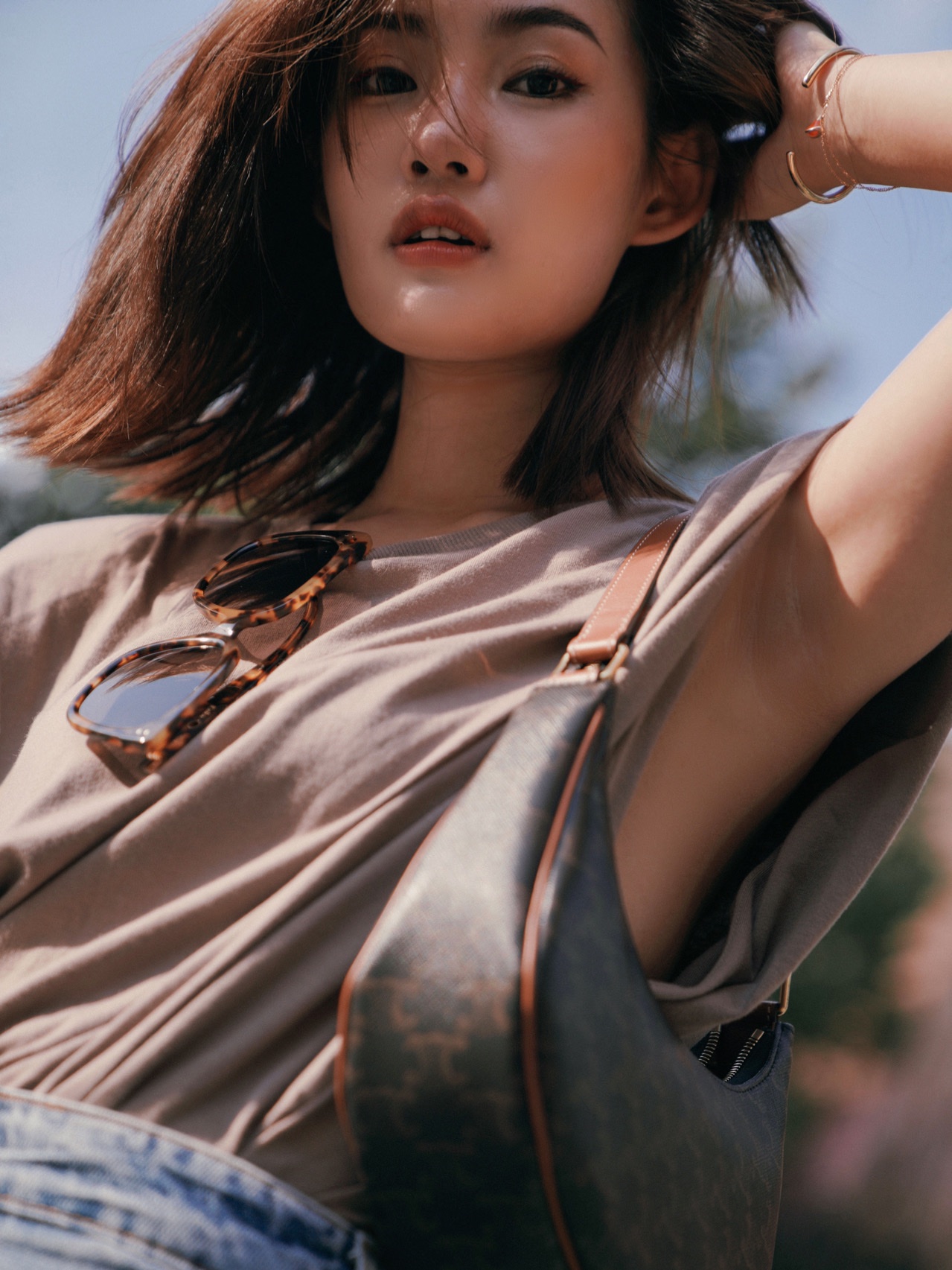 CELINE AVA 老花Ttiomphe腋下包 193952