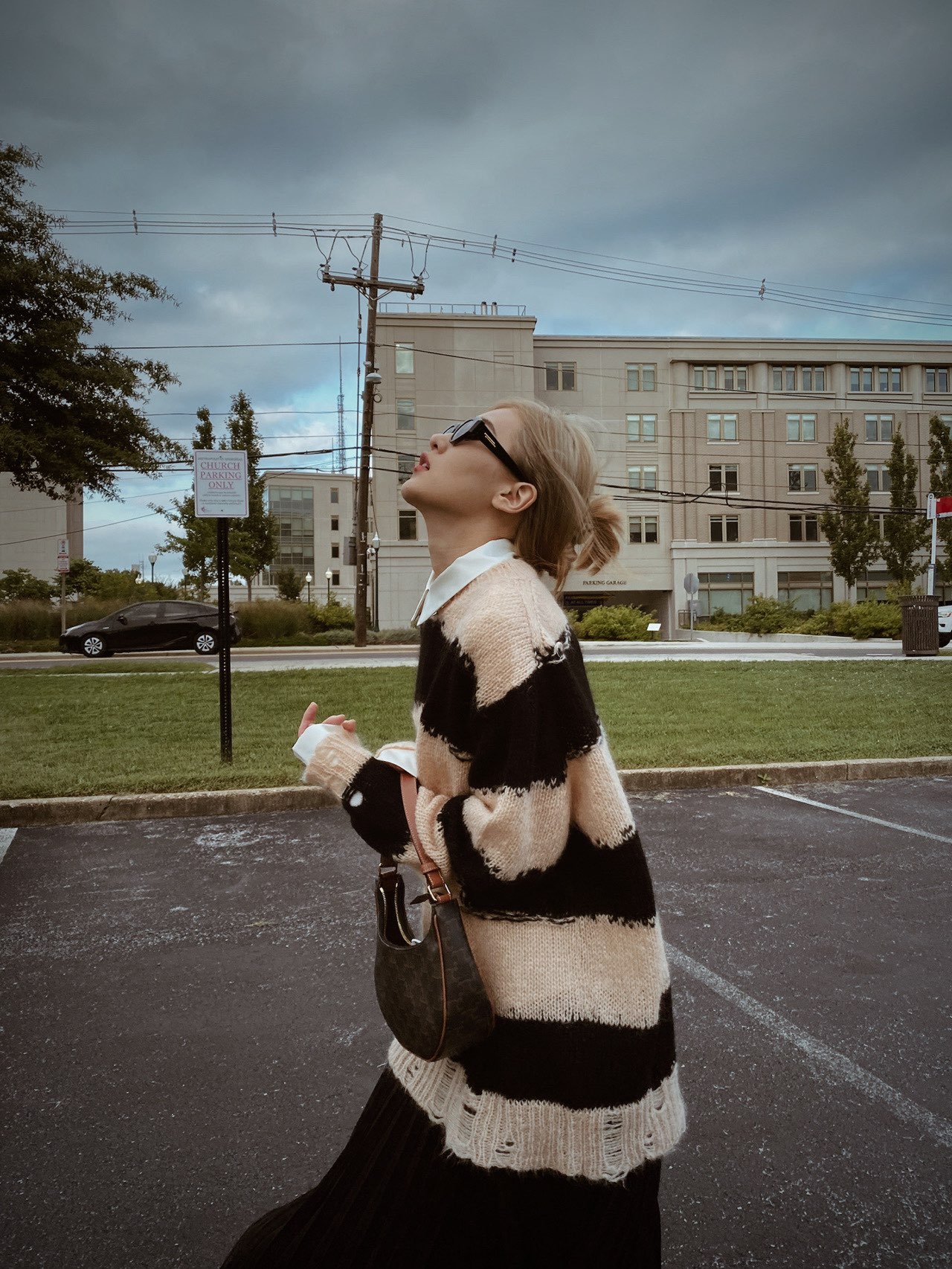 CELINE AVA 老花Ttiomphe腋下包 193952