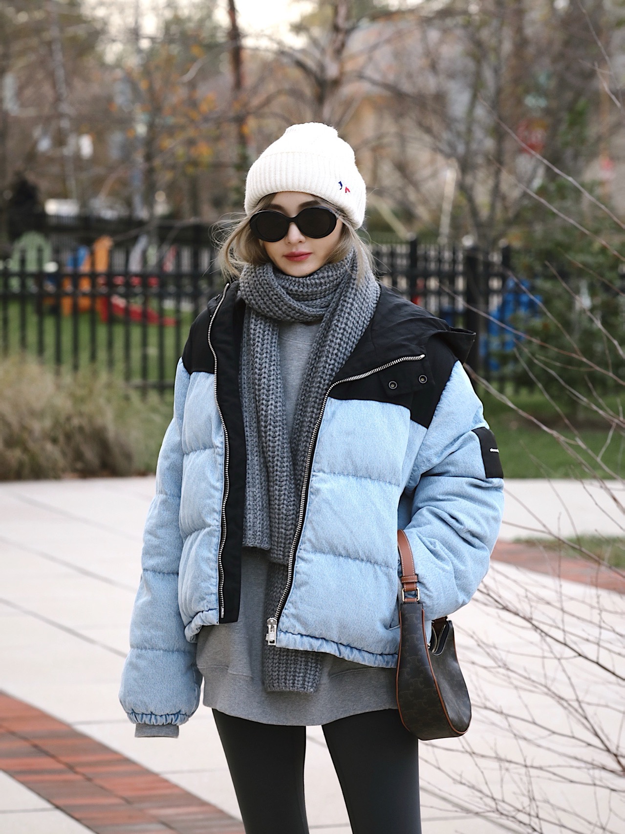 CELINE AVA 老花Ttiomphe腋下包 193952