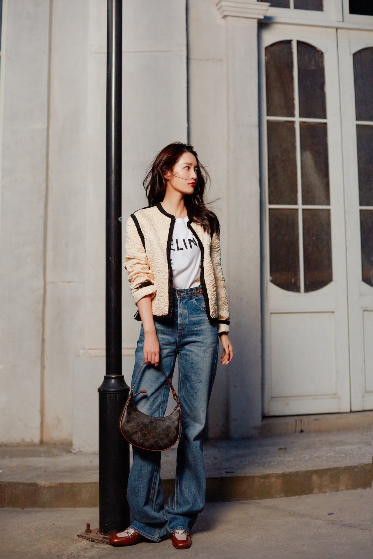 CELINE AVA 老花Ttiomphe腋下包 193952