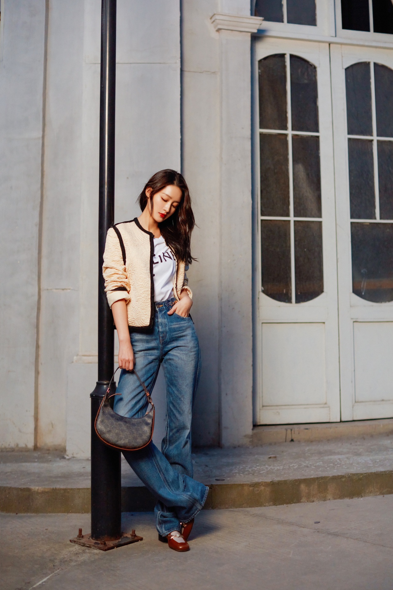 CELINE AVA 老花Ttiomphe腋下包 193952