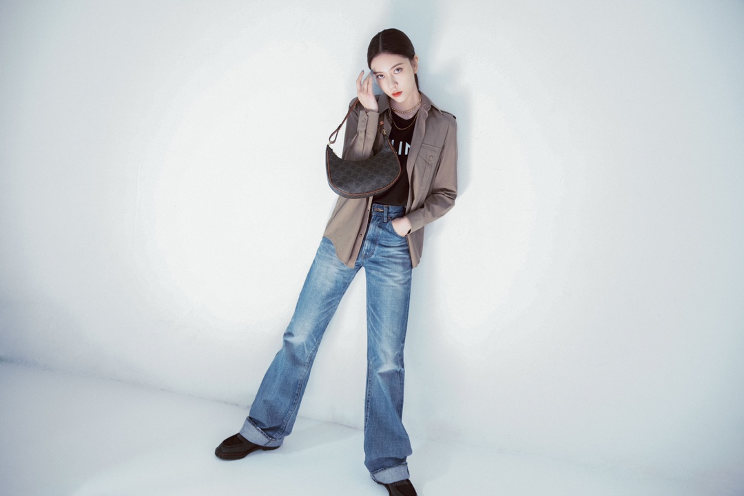 CELINE AVA 老花Ttiomphe腋下包 193952