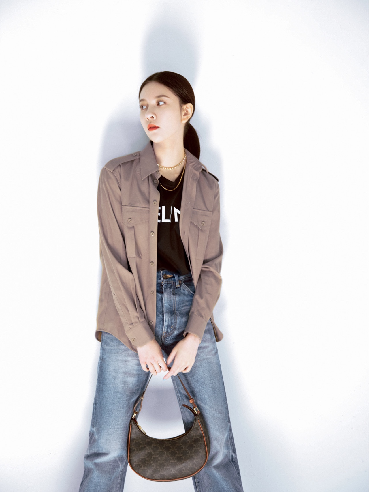 CELINE AVA 老花Ttiomphe腋下包 193952