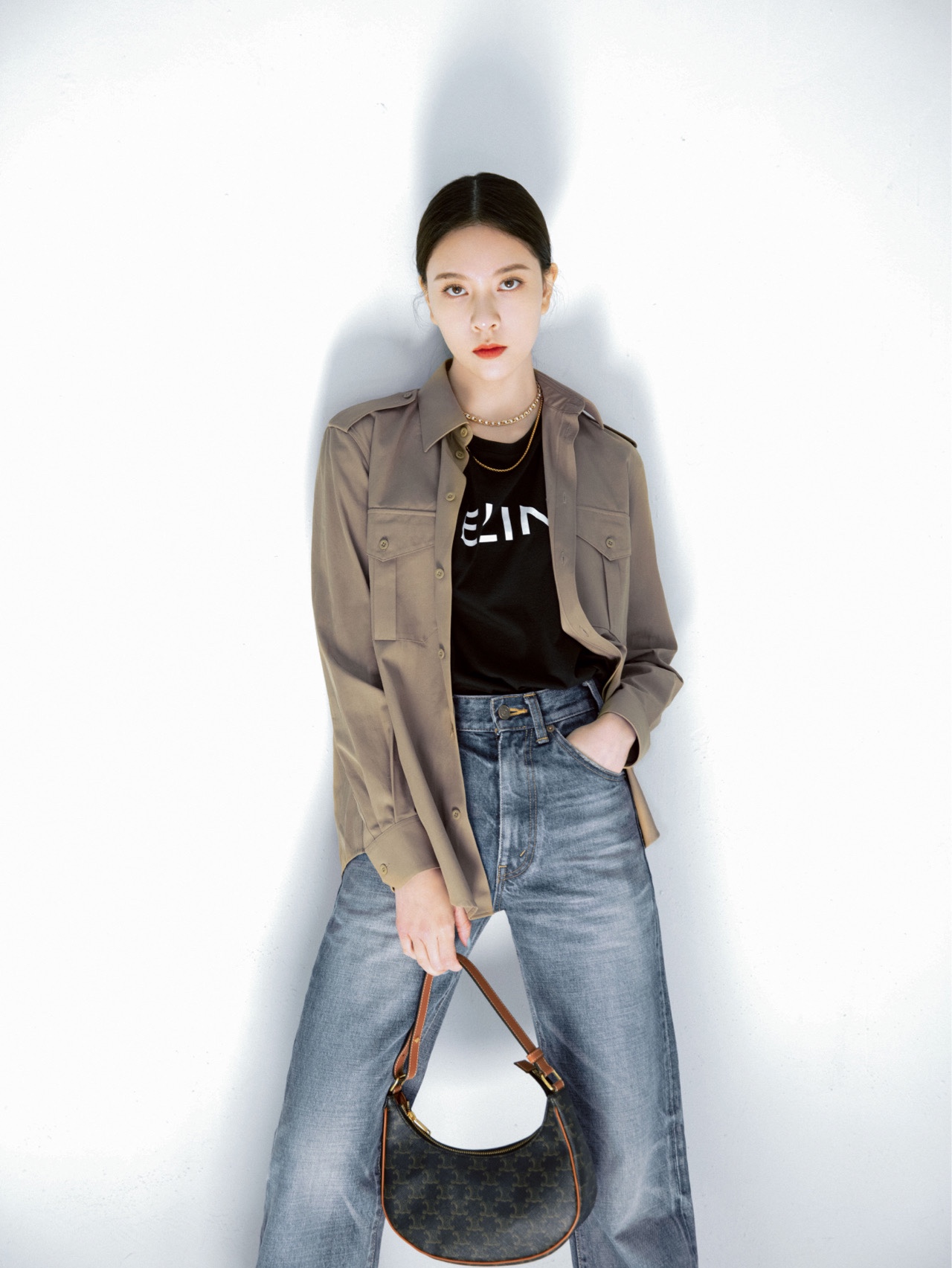 CELINE AVA 老花Ttiomphe腋下包 193952