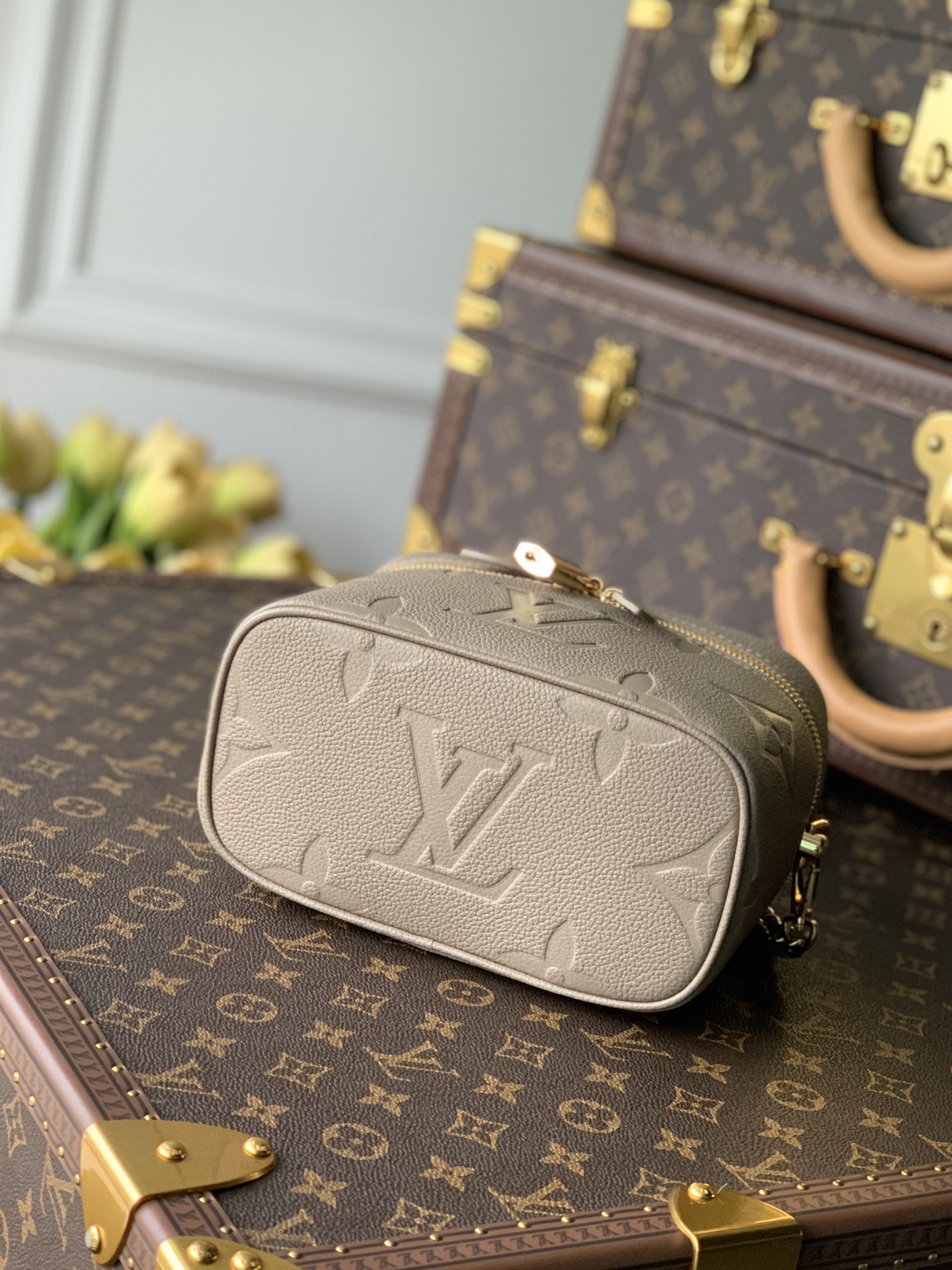 Louis Vuitton LV Vanity PM 化妆包 M45608灰色