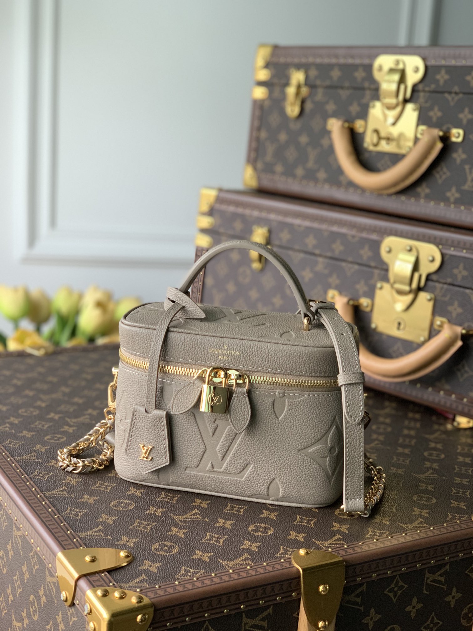 Louis Vuitton LV Vanity PM 化妆包 M45608灰色