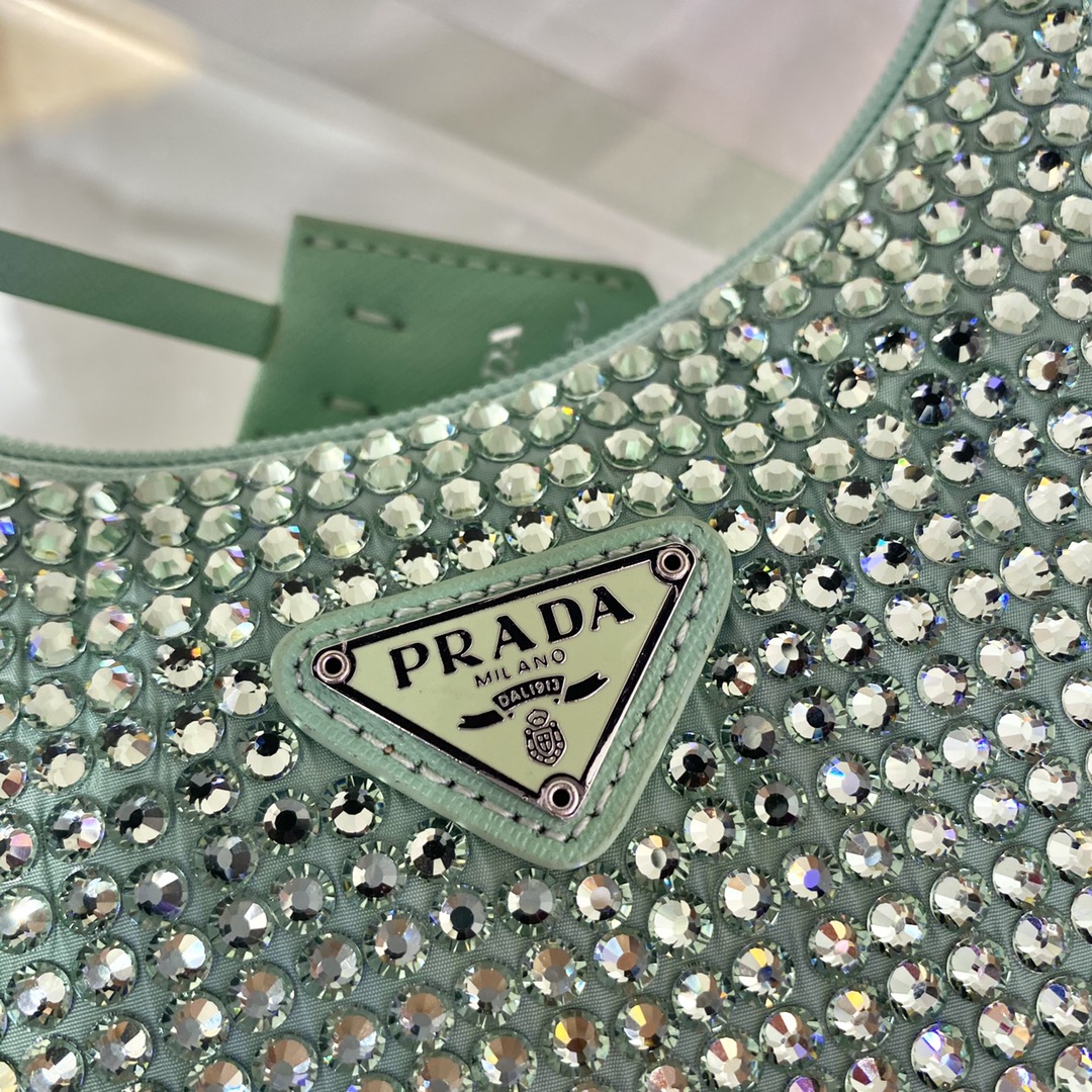 PRADA普拉达水钻Hoboؔ迷你手袋1NE515