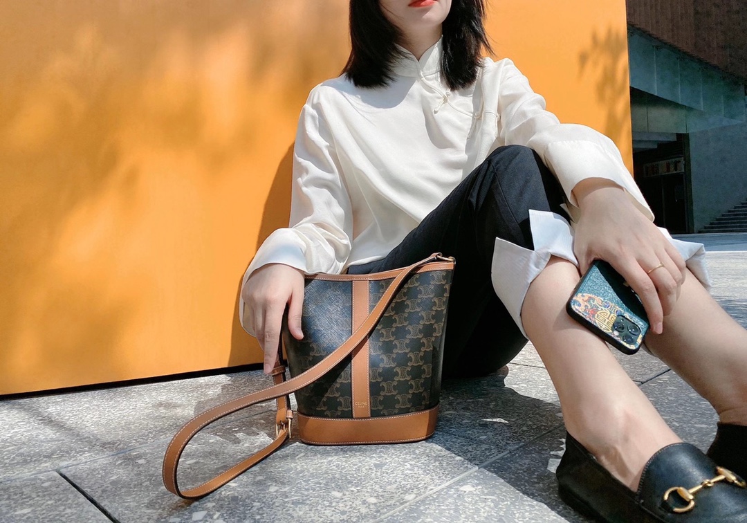 CELINE SMALL BUCKET BAG 191442老花