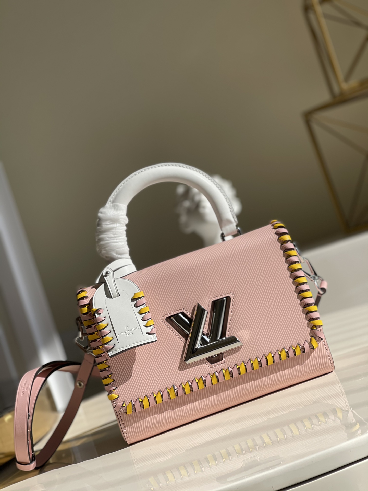 Louis Vuitton Bags Handbags Pink Weave Monogram Canvas M50283