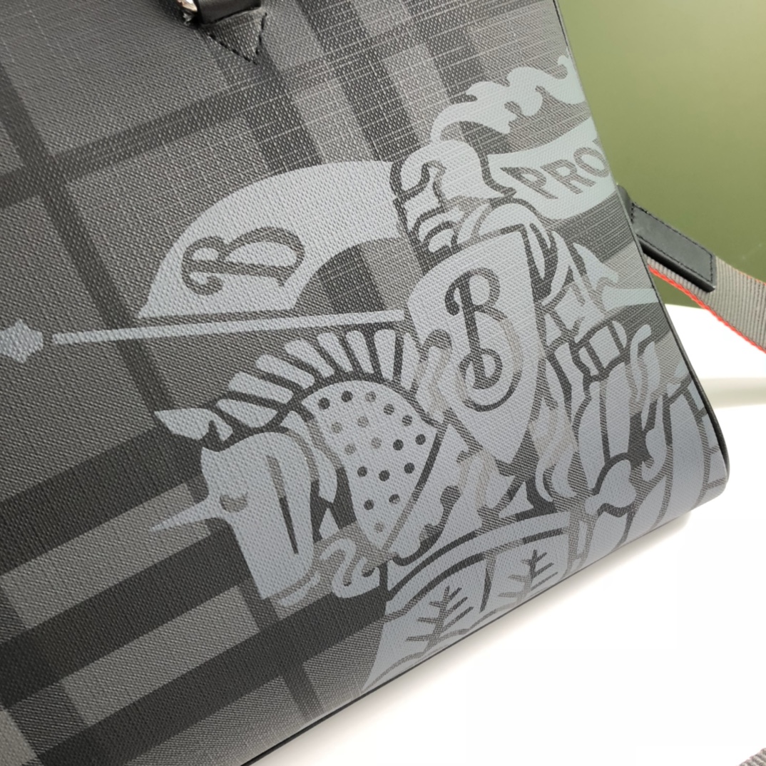 Burberry Briefcase Charcoal check business