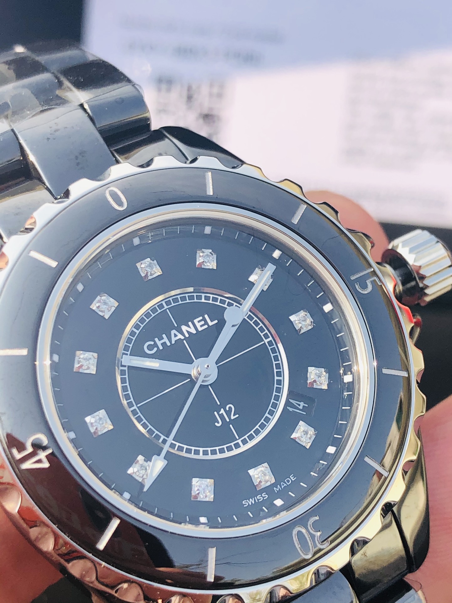 NO:388136,New H brand Chanel series J12 movement type quartz gender women's quartz appearance details watch diameter 33 mm case thickness 12.94 mm dial color black dial shape round strap color black buckle type folding buckle total five styles in stock spot instant delivery full set packaging Welcome to place an order, chanel19860909新款H品牌香奈儿系列J12机芯类型石英性别女士石英外观详情表径33毫米表壳厚度12.94毫米表盘颜色黑色表盘形状圆形 表带颜色黑色表扣类型折叠扣 共五款现货 现货秒发 全套包装 欢迎下单,,chanel,Watch