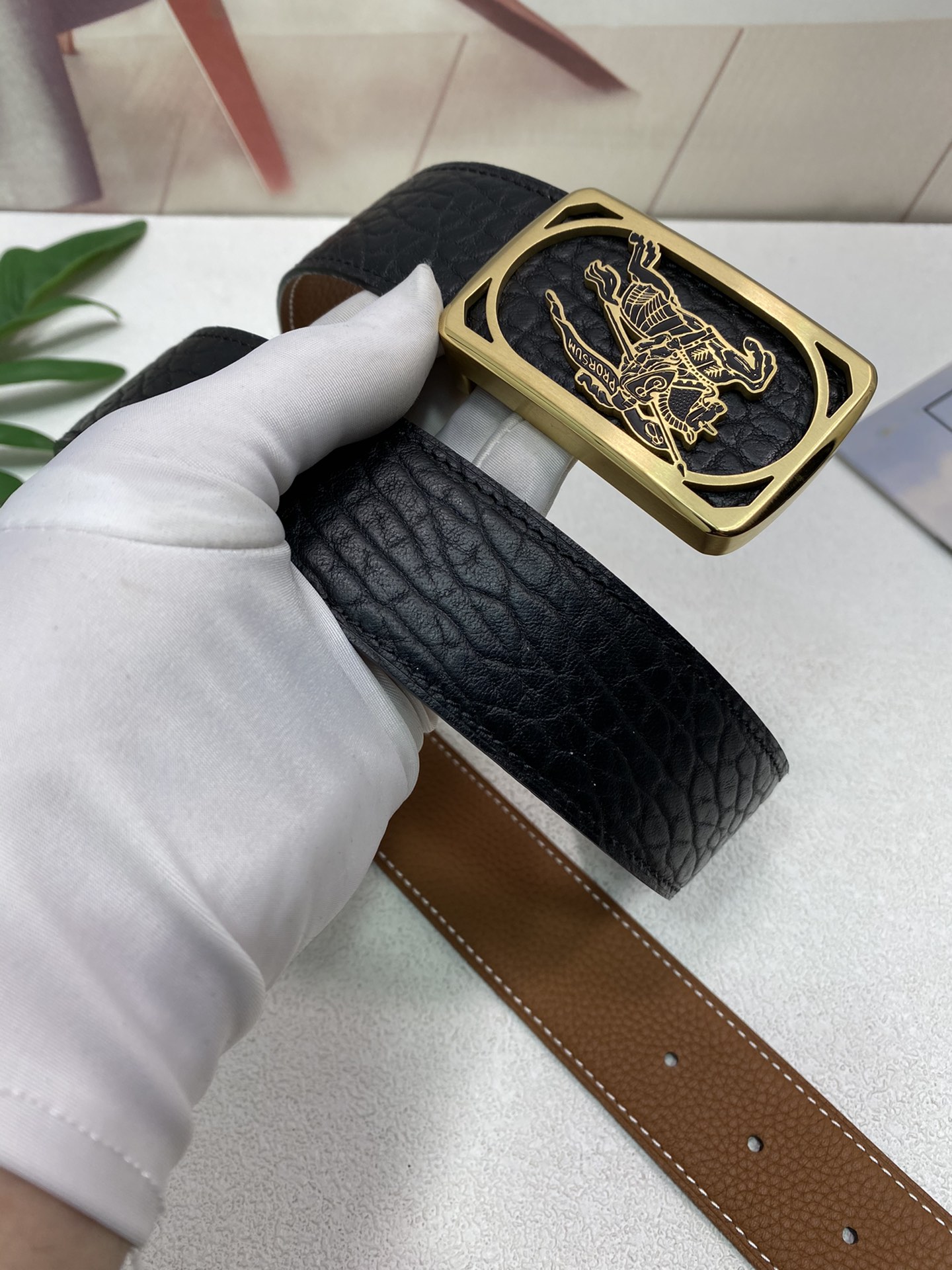 [Burberry Belts]Burberry: Original original double sided first layer cowhide e