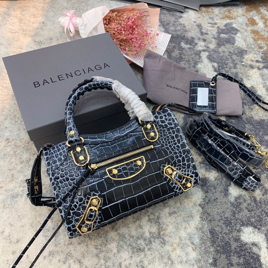 What Best Designer Replicas
 Balenciaga Crossbody & Shoulder Bags Black Grey Silver Sewing Calfskin Cowhide Crocodile Leather Mini