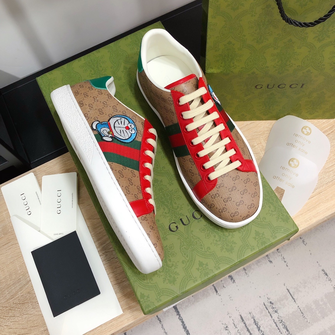 Gucci顶级版本GG情侣款小白鞋近