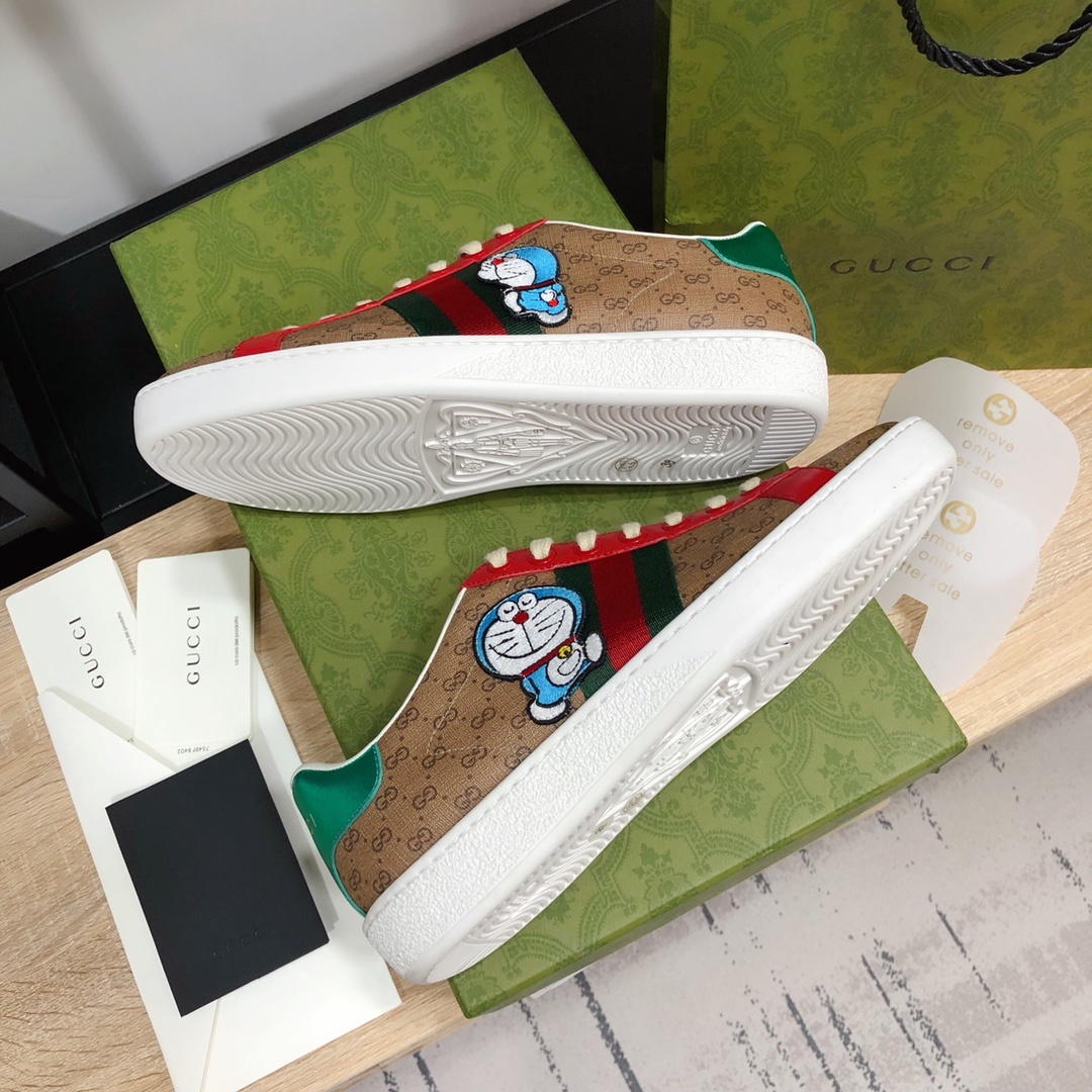 Gucci顶级版本GG情侣款小白鞋近