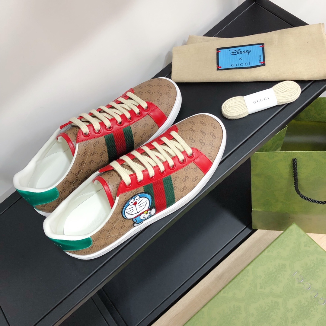 Gucci顶级版本GG情侣款小白鞋近