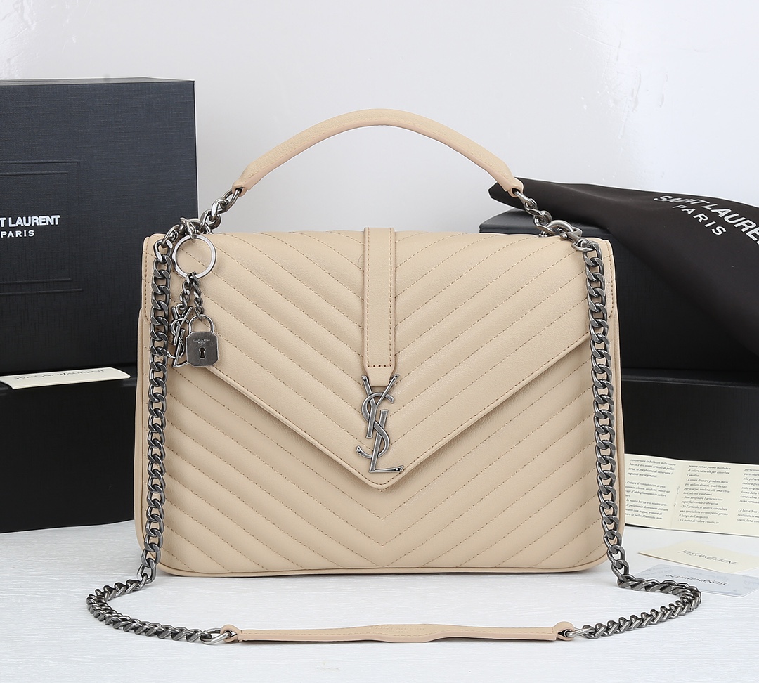 CHANEL V Stitch Chevron Mademoiselle ToteBag Chain Shoulder Enamel Silver A93052