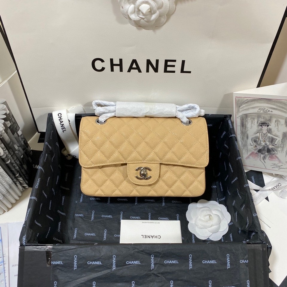 A1118 bolso albaricoque con plata en stock, con sello