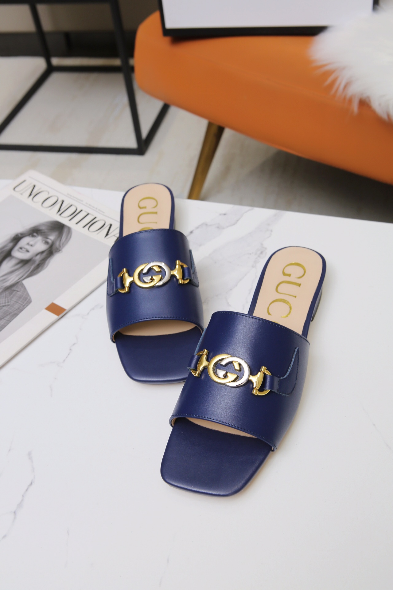 Gucci Women's Leather Slide Sandal with Double G Hardware - Stylish & Comfortable 4 i1610870603 7872 2