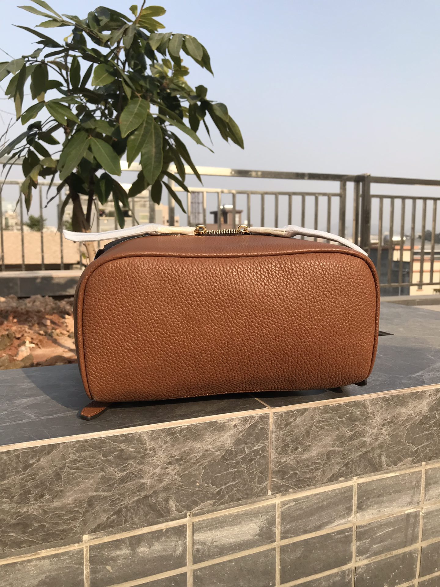 Michael Kors MK背包2拼皮2拼皮棕