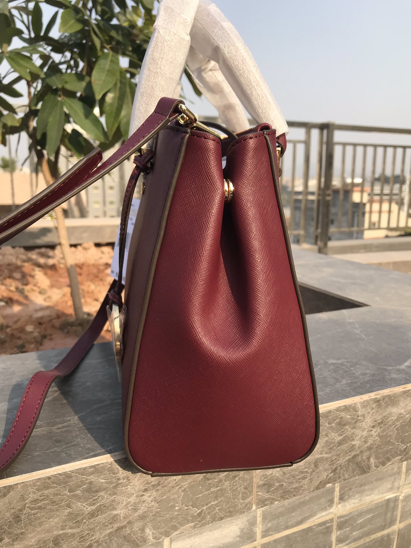 Michael Kors MK纯原中号双拉 杀手包 款 十字纹牛皮 （手提 单肩 斜挎）均可