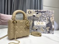 Dior Bags Handbags Apricot Color Blue Sky Sheepskin Lady Chains