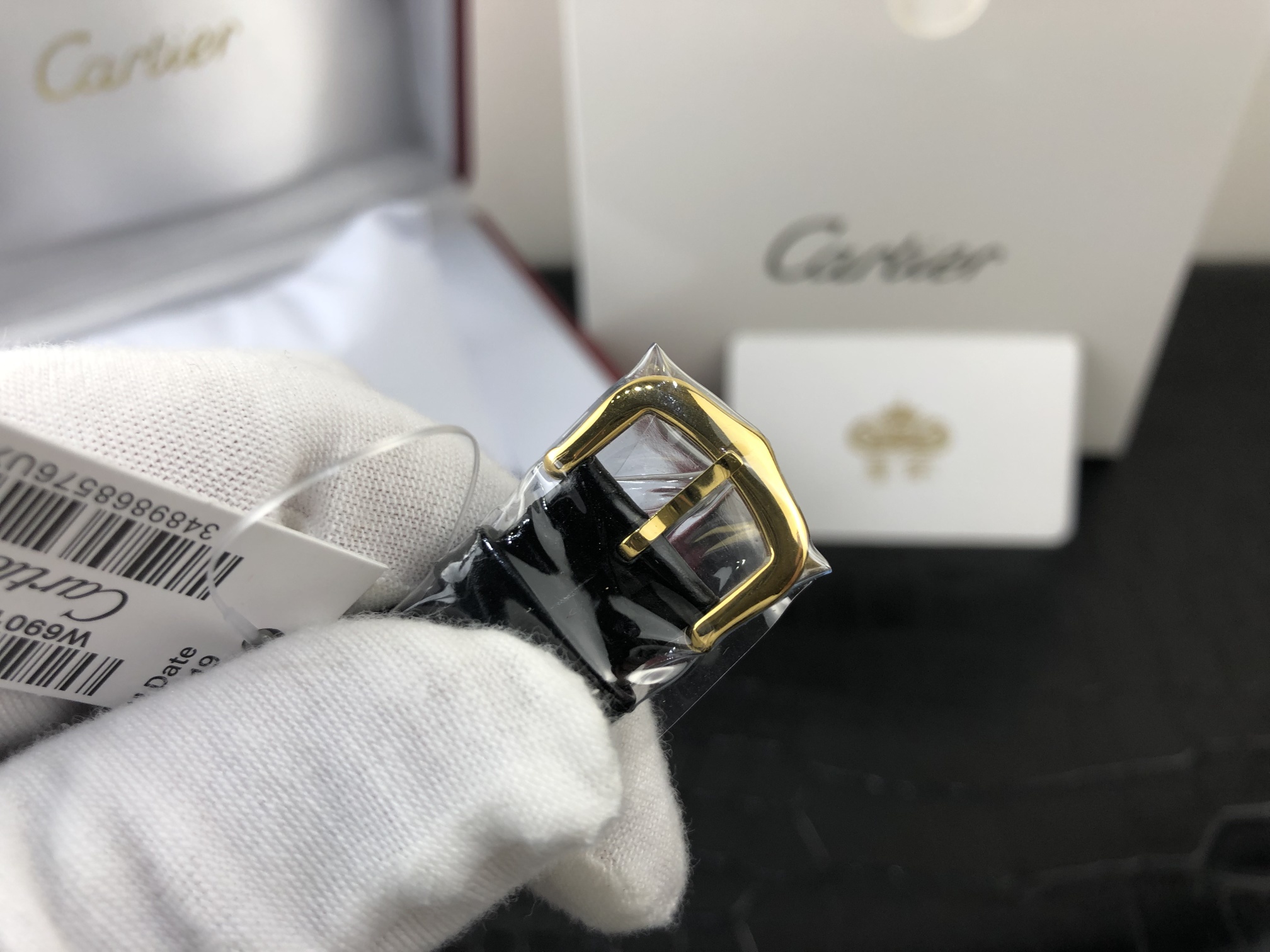 Cartier 皇家 卡地亚黑盘镶钻女表