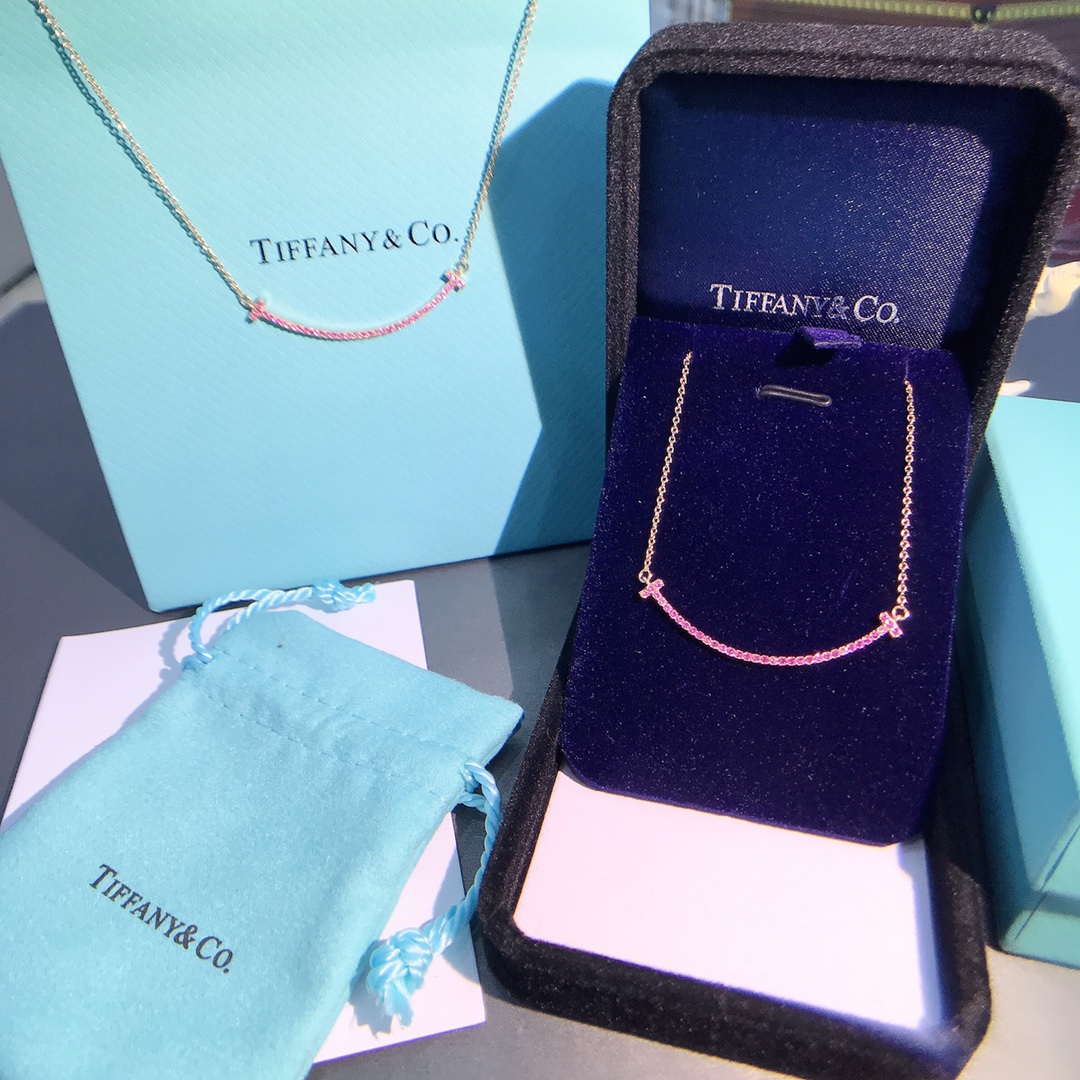 NO:103709,New Year's limited pink diamond smile, new colors are sweeter, Tiffany necklace, tiffany, necklace19860909新年限定粉钻微笑 新色更加甜美,蒂芙尼项链,tiffany,necklace,Jewelry
