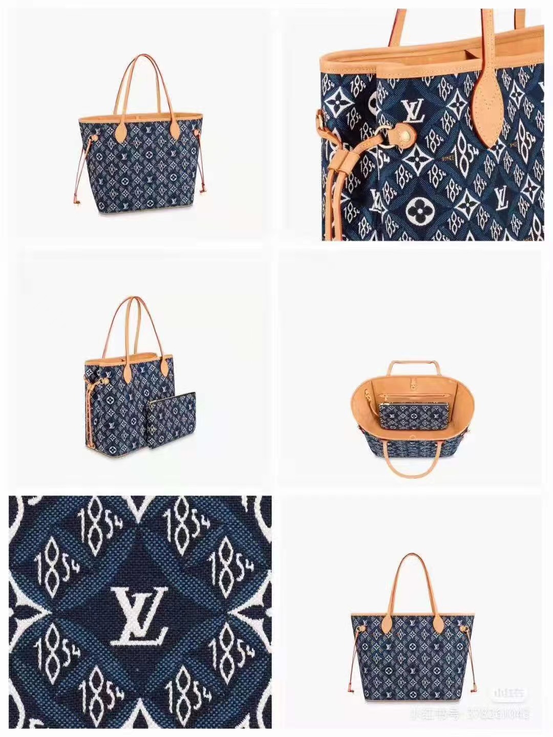 NO:396370,Monogram Since 1854 series [NEVERFULL medium size handbag] M57484 winter, Nicolas Ghesquière takes inspiration to era wallpapers, giving classic Neverfull handbags new charm Monogram flowers, LV logos and 1854 numbers representing the year of the brand's founding together reveal a new retro style. Size 31 x 28 x 14 cm, LV [original leather], louis vuitton19860909Monogram Since 1854 系列【NEVERFULL 中号手袋】M57484 冬季,Nicolas Ghesquière 向 年代墙纸采撷灵感,赋予经典 Neverfull 手袋全新魅力Monogram 花卉、LV 标识和代表品牌创立之年的 1854 数字共同流露新复古主义情调. 尺寸31 x 28 x 14 厘米,LV【原厂皮】,louis vuitton,Bag