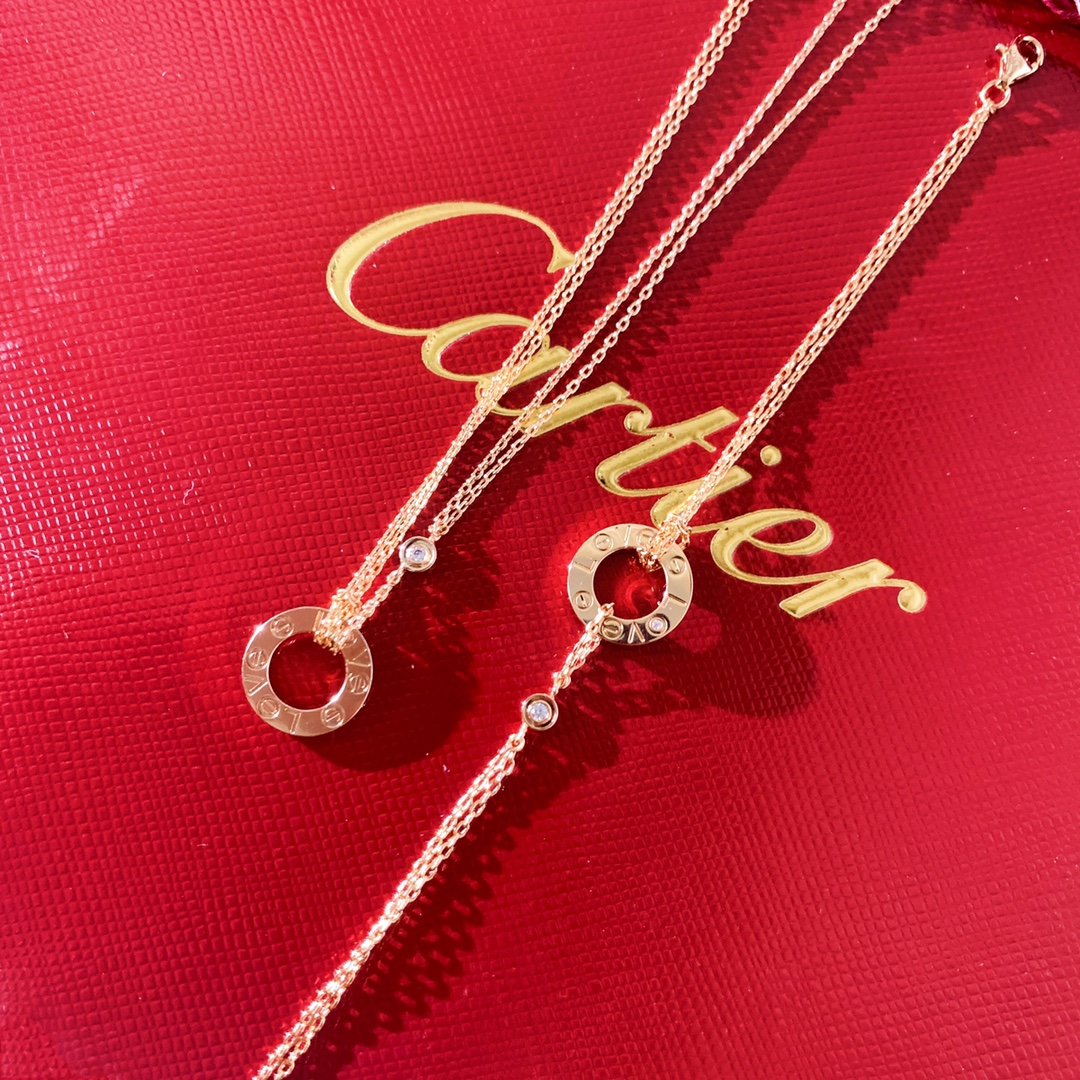 CARTIER卡地亚LOVE系列双链 项链