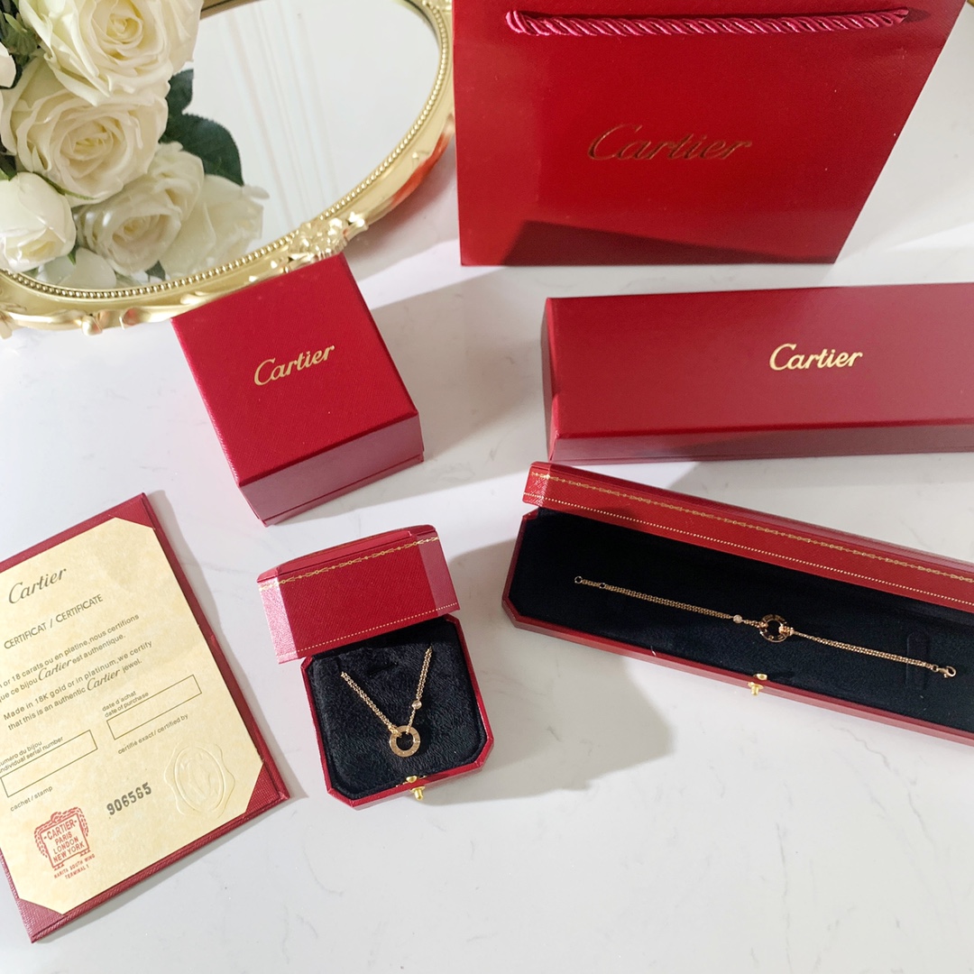 CARTIER卡地亚LOVE系列双链 项链