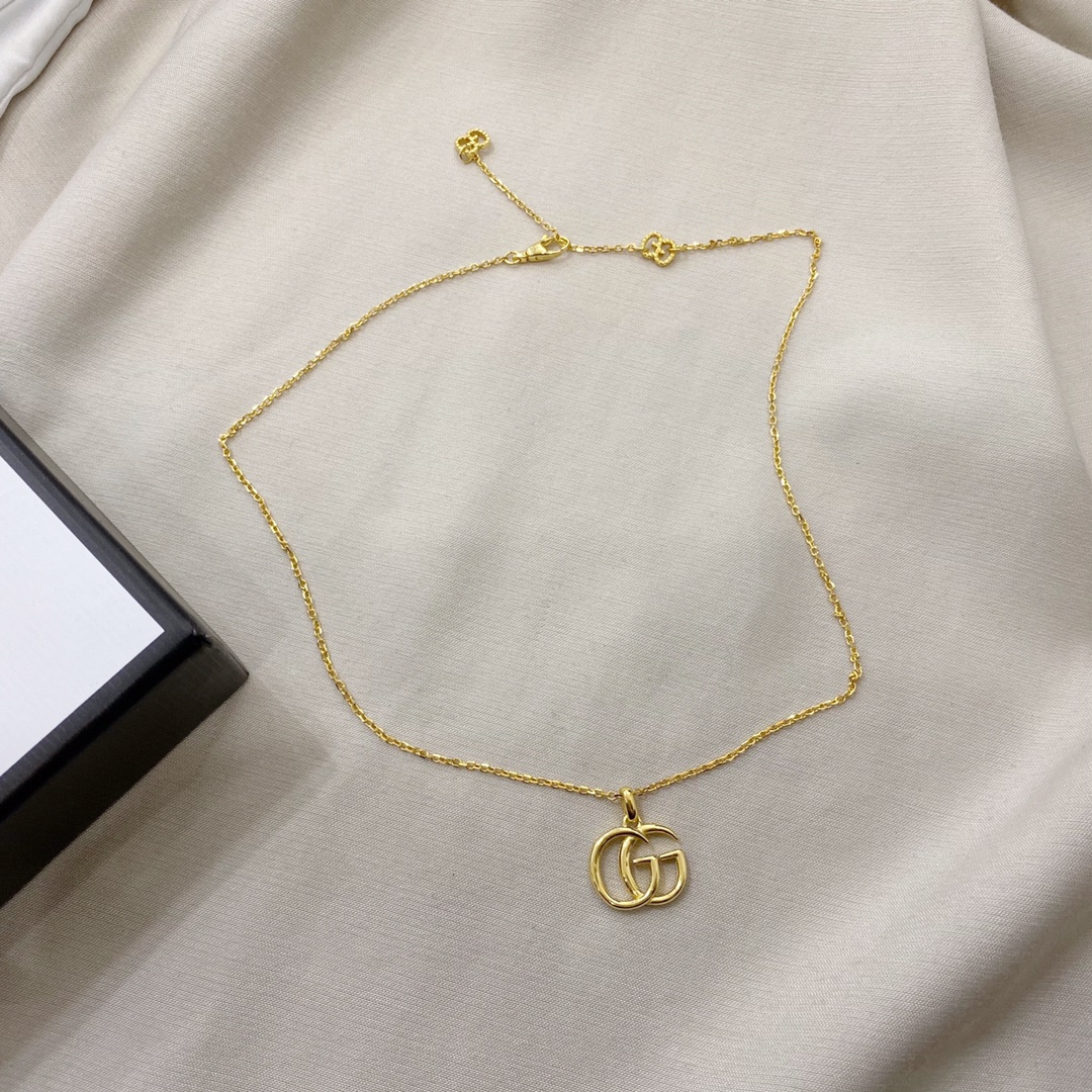 NO:101675,Gucci 925 sterling silver double G necklace size 405cm weight about 5g, Gucci necklace, gucci, gucci, necklace, pure silver19860909Gucci古驰925纯银双G 项链 尺寸405cm 重约5g,古驰项链,gucci,gucci,necklace,pure silver,Jewelry