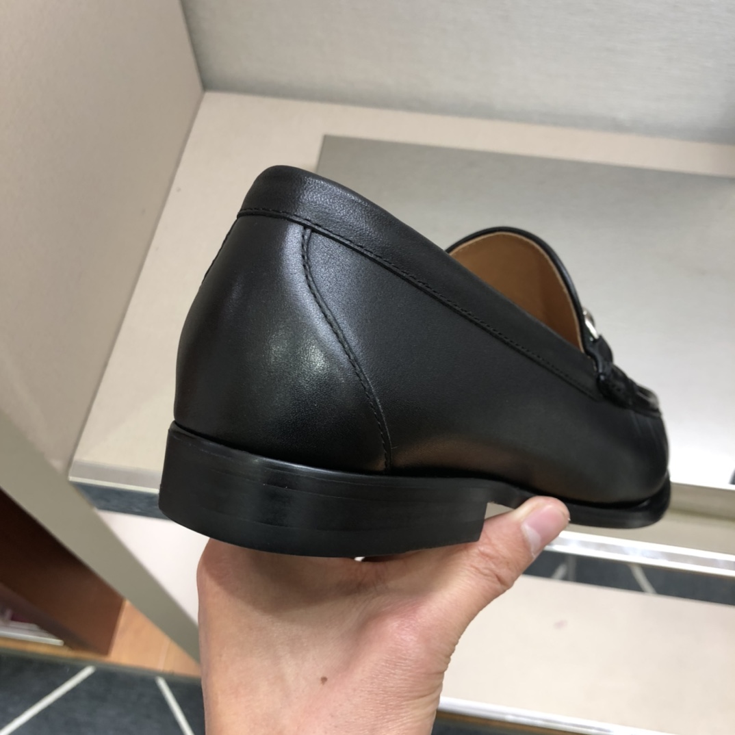 Gucci Men's Black Leather Horsebit Loafers Business Dress Shoes 8 i1611203839 9728 6