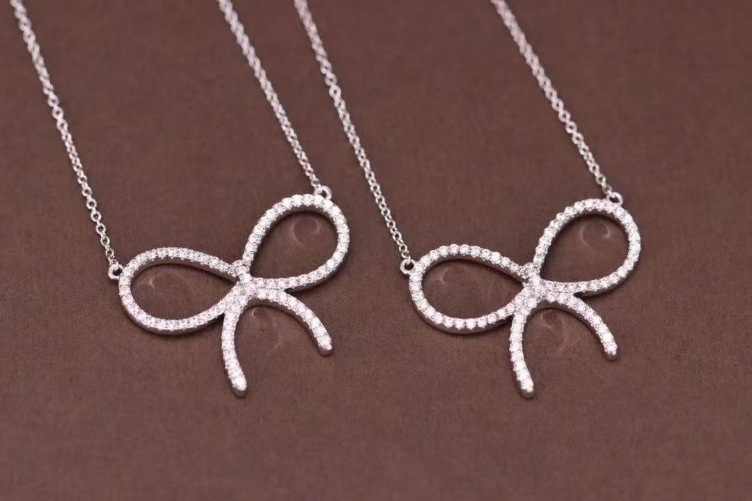 Tiffany & Co. 范冰冰同款 满钻大蝴蝶结项链