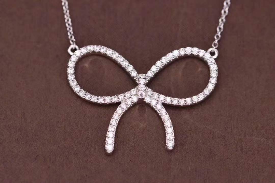 Tiffany & Co. 范冰冰同款 满钻大蝴蝶结项链