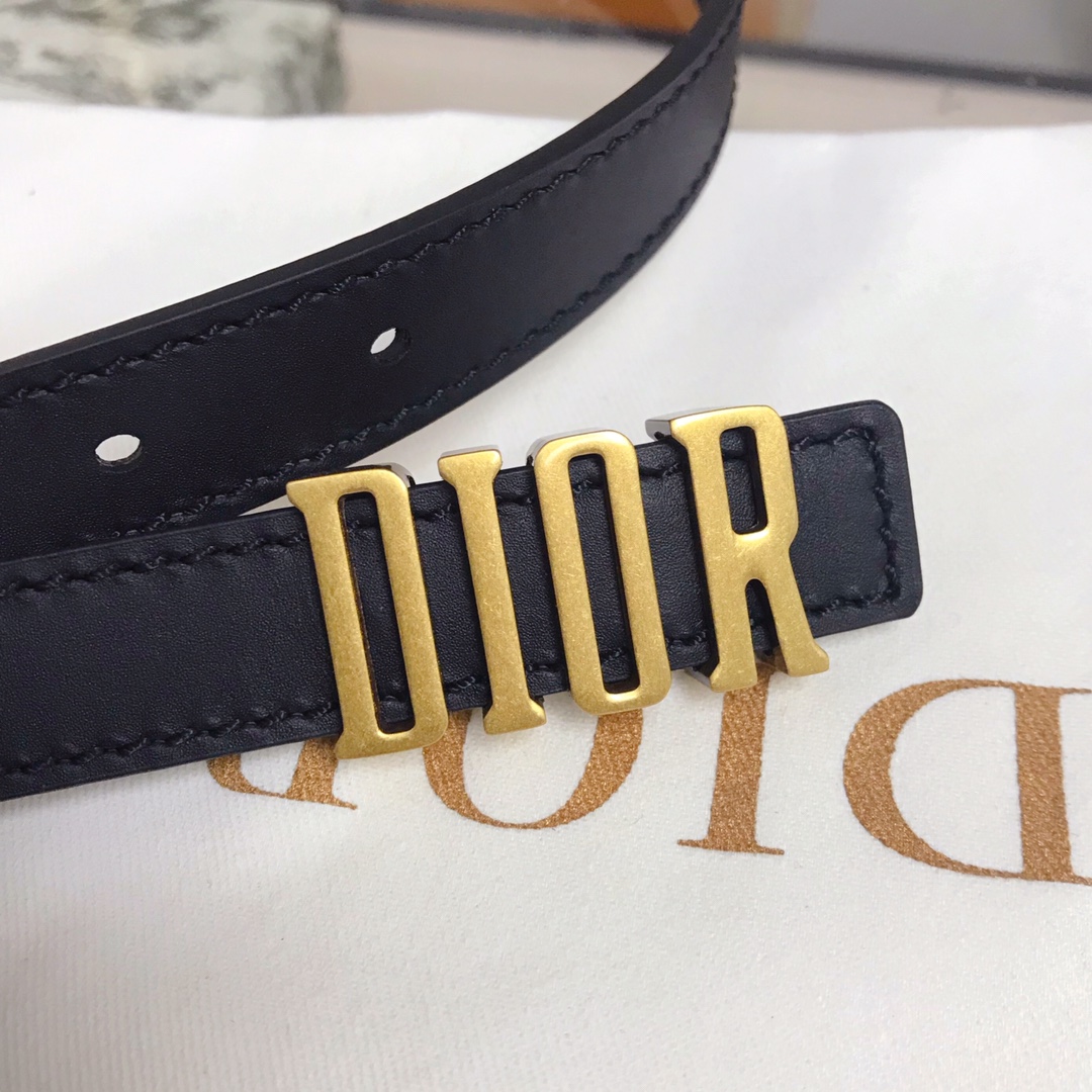 迪奥渠道货热门款！100％渠道订单 带身宽度2.0“D-Fence”小牛皮配复古金属“DIOR”标志。皮